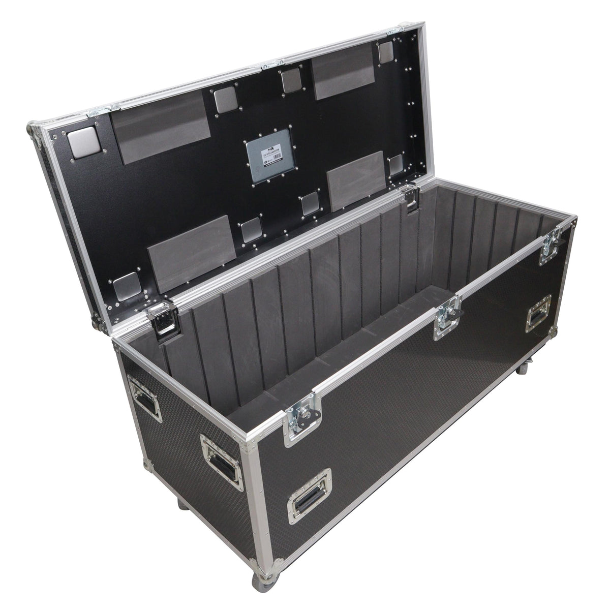 ProX TruckPax Utility ATA Flight Case Truck Storage Road Case with Dividers Tray and 4" in casters - 24"x60"x30" Ext.