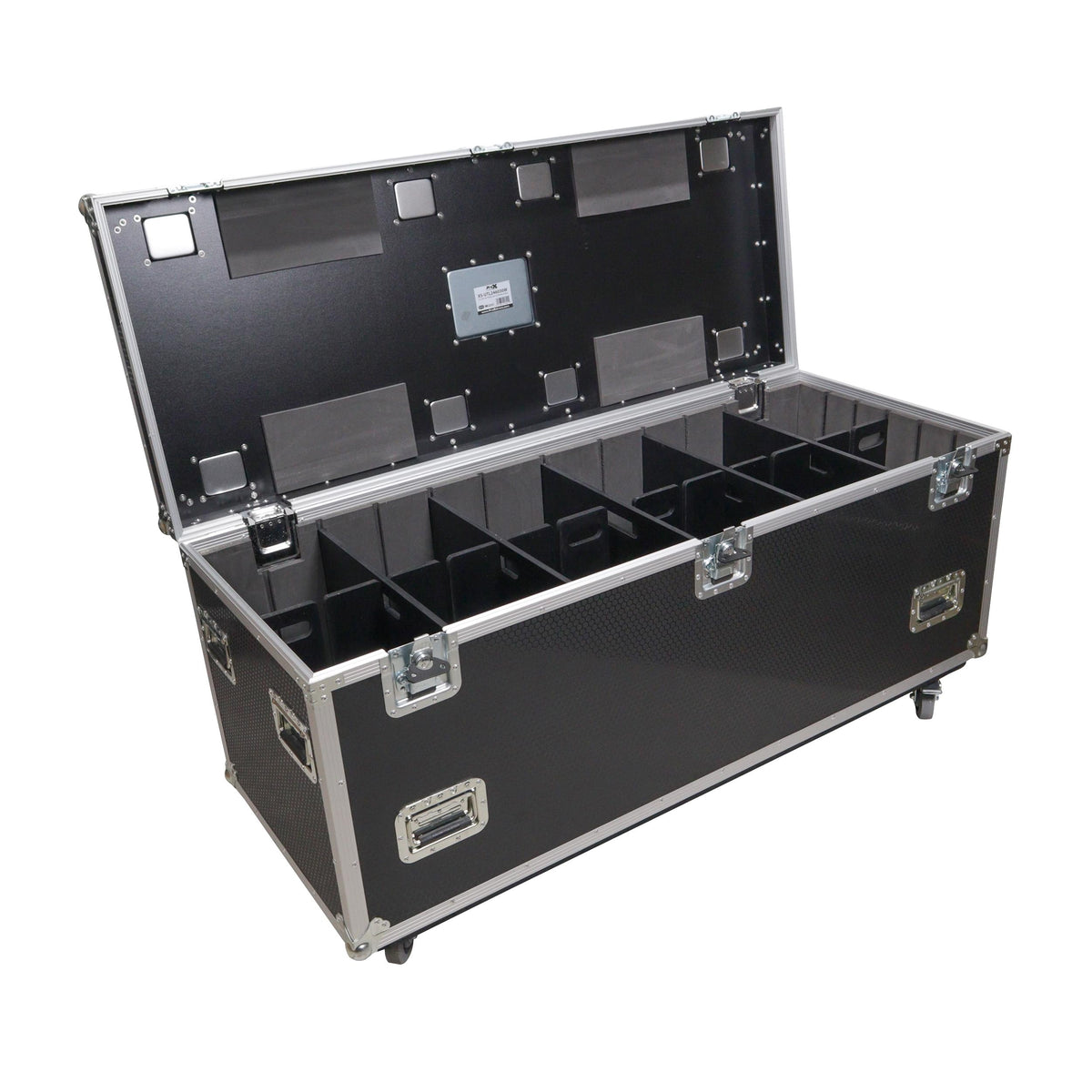 ProX TruckPax Utility ATA Flight Case Truck Storage Road Case with Dividers Tray and 4" in casters - 24"x60"x30" Ext.