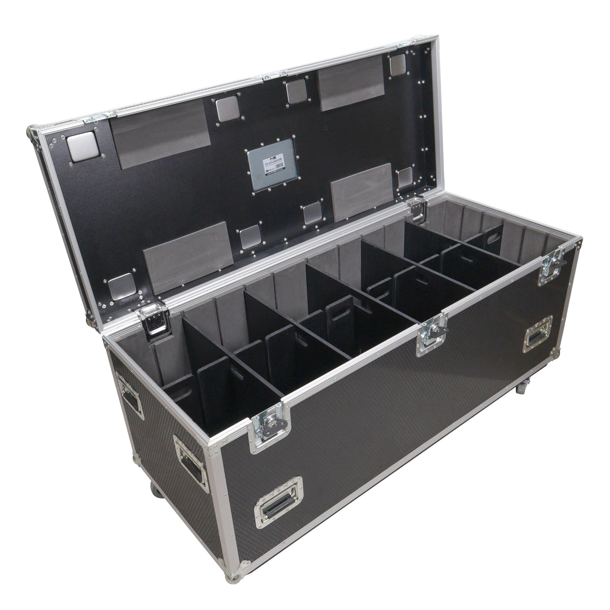 ProX TruckPax Utility ATA Flight Case Truck Storage Road Case with Dividers Tray and 4" in casters - 24"x60"x30" Ext.