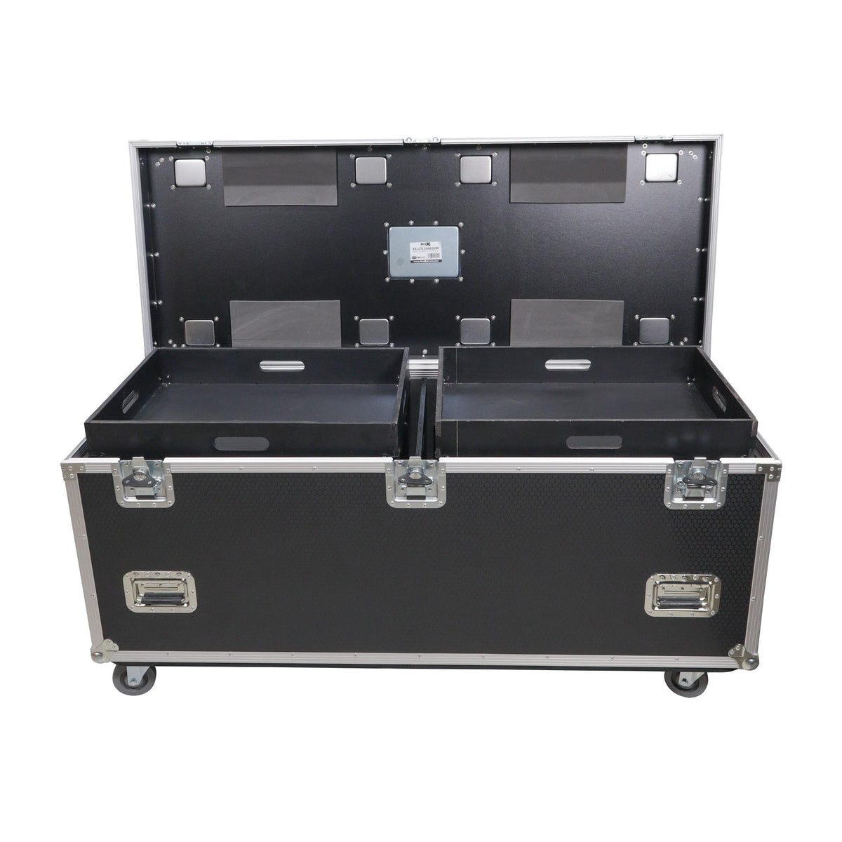 ProX TruckPax Utility ATA Flight Case Truck Storage Road Case with Dividers Tray and 4" in casters - 24"x60"x30" Ext.