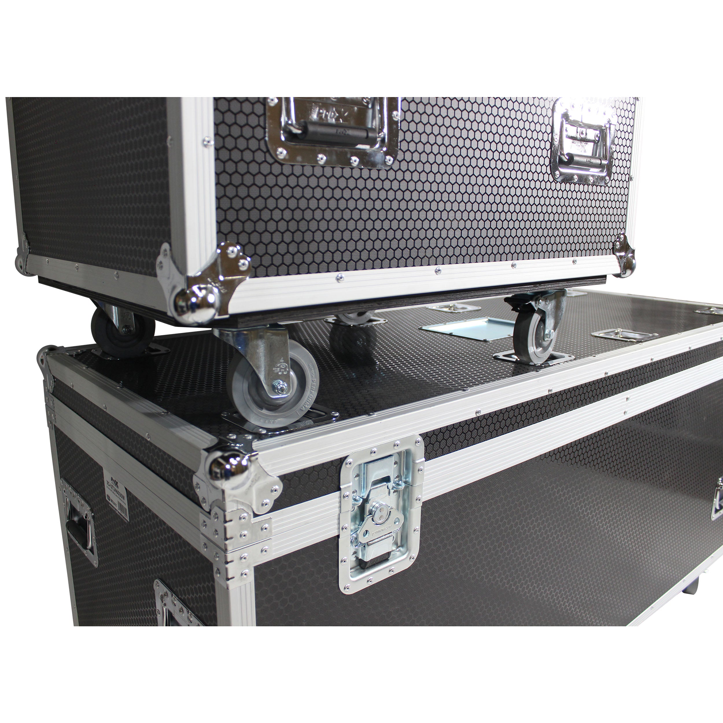 ProX TruckPax Utility ATA Flight Case Truck Storage Road Case with Dividers Tray and 4" in casters - 24"x60"x30" Ext