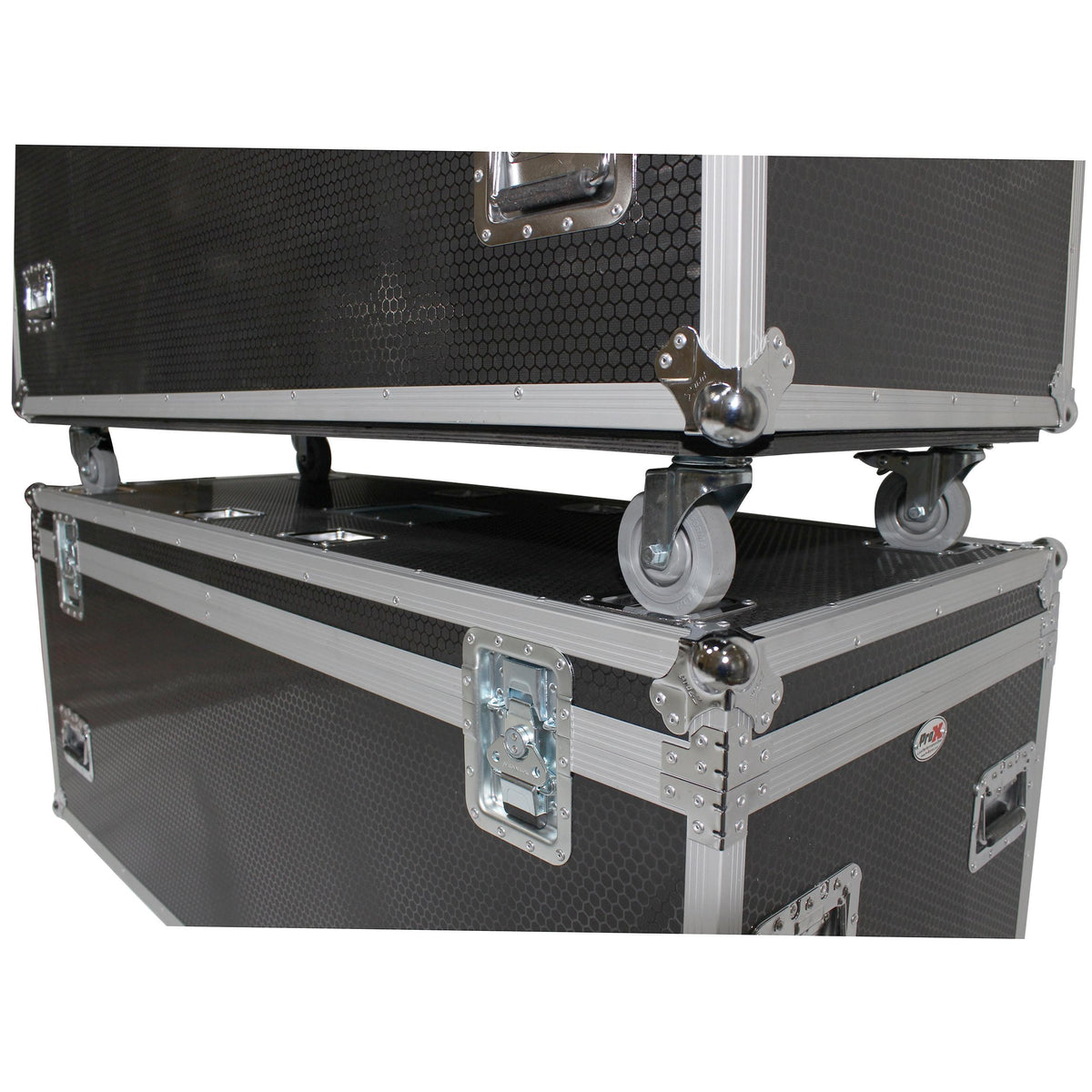 ProX TruckPax Utility ATA Flight Case Truck Storage Road Case with Dividers Tray and 4" in casters - 24"x60"x30" Ext.