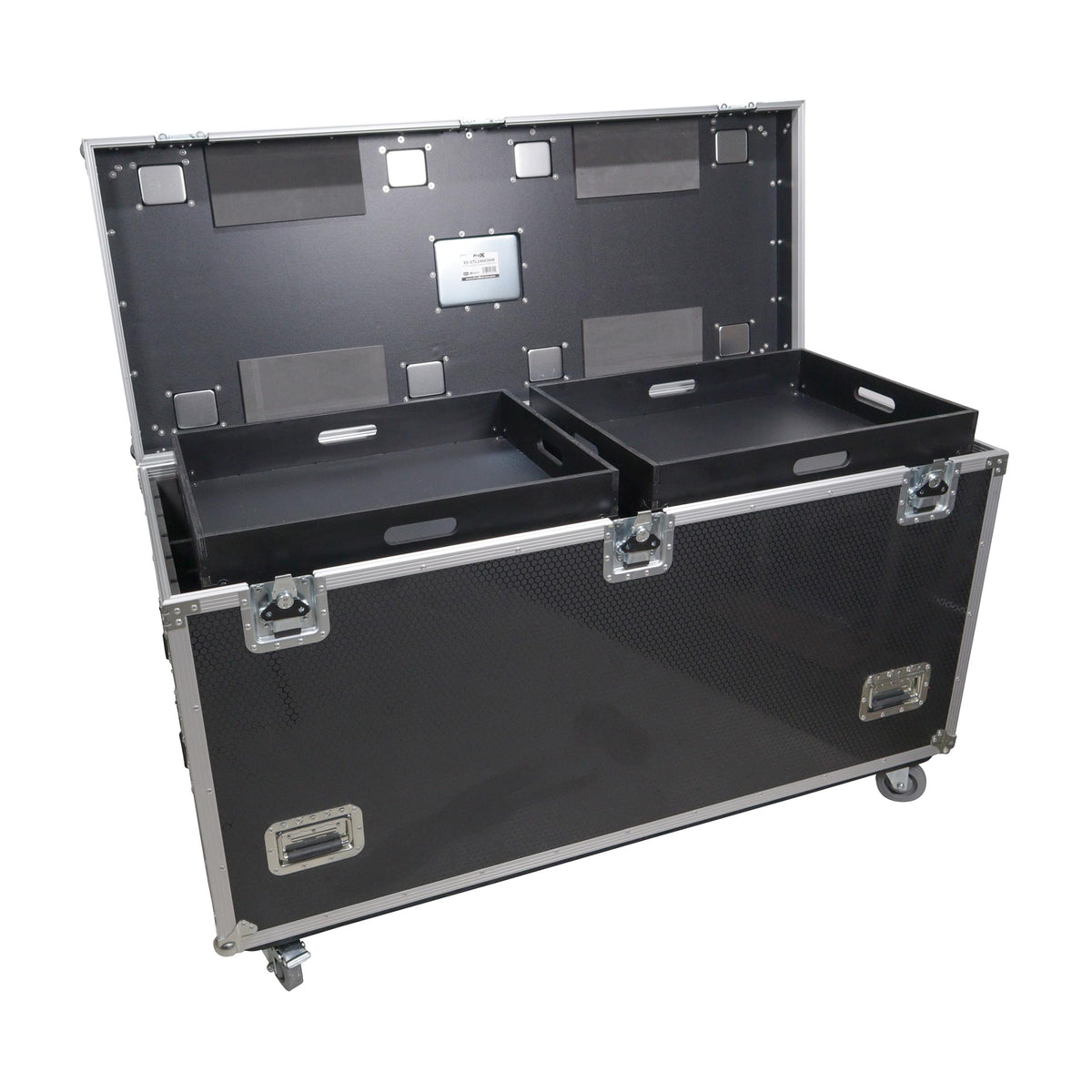 ProX TruckPax Utility ATA Flight Case Truck Storage Road Case with Dividers Tray and 4" in casters – 24"x60"x36" Ext.