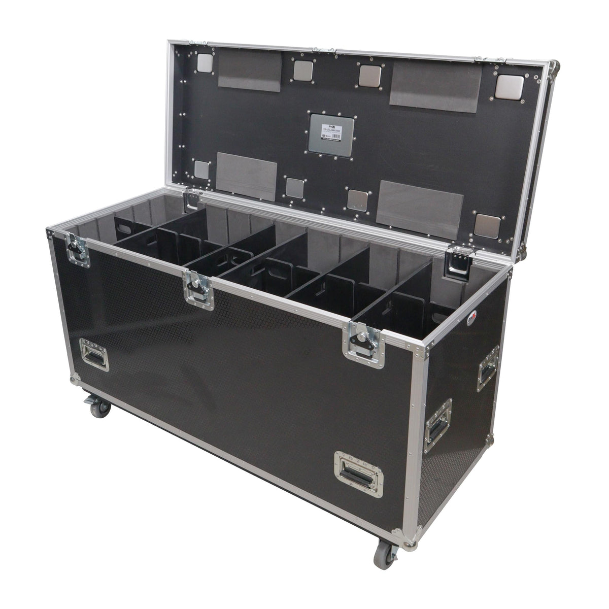 ProX TruckPax Utility ATA Flight Case Truck Storage Road Case with Dividers Tray and 4" in casters – 24"x60"x36" Ext.
