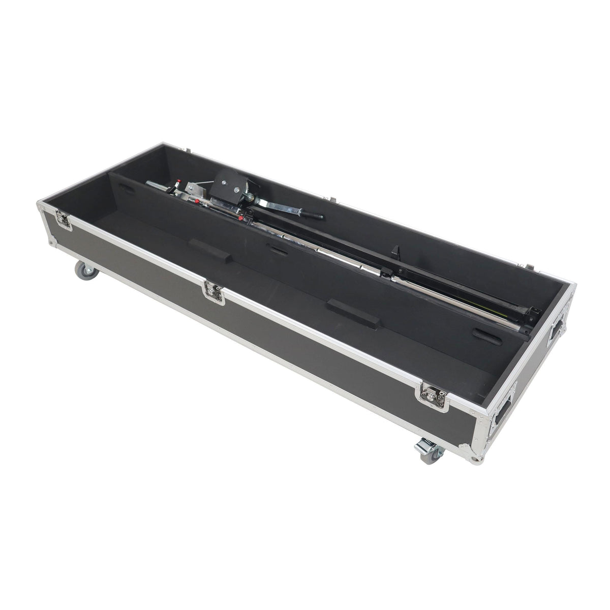 ProX Dual Light Stand XT-LS132 ATA Utility Flight Storage Road Case with 4" in casters holds 2x 7" H x 11" D x 72"W.