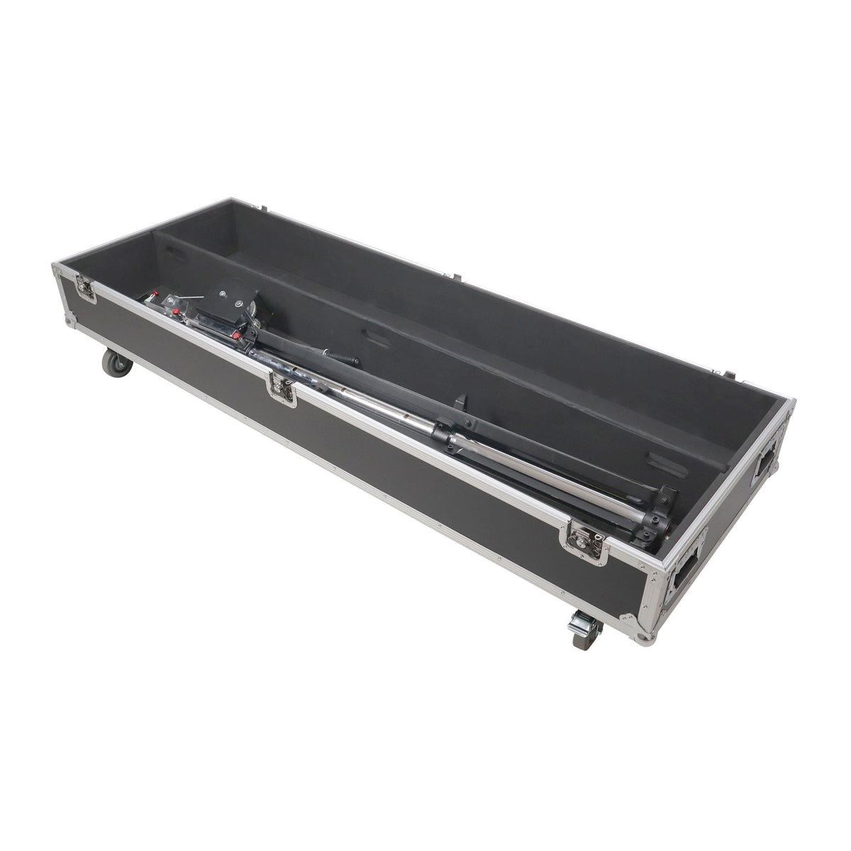 ProX Dual Light Stand XT-LS132 ATA Utility Flight Storage Road Case with 4" in casters holds 2x 7" H x 11" D x 72"W.