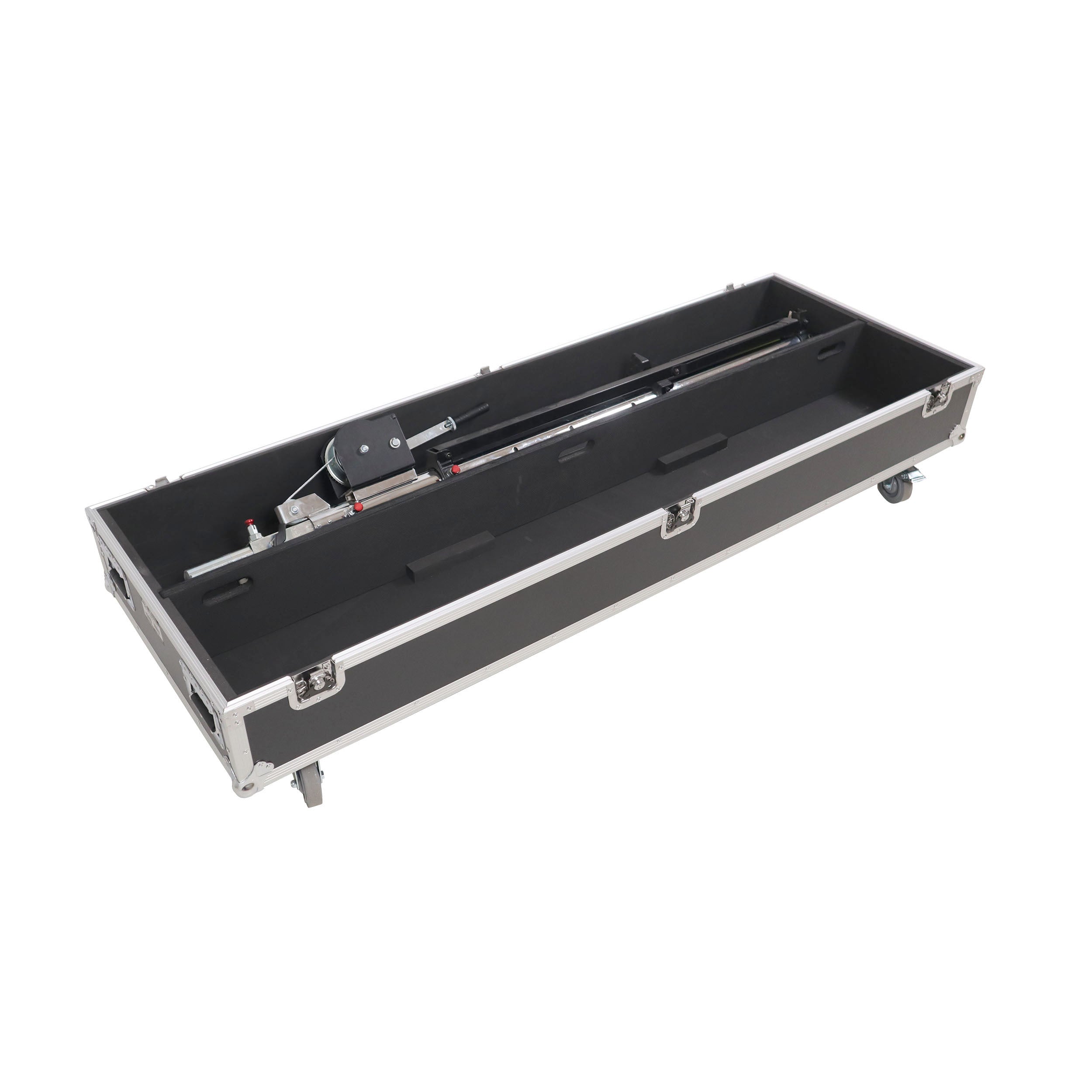 ProX Dual Light Stand XT-LS132 ATA Utility Flight Storage Road Case with 4" in casters holds 2x 7" H x 11" D x 72"W