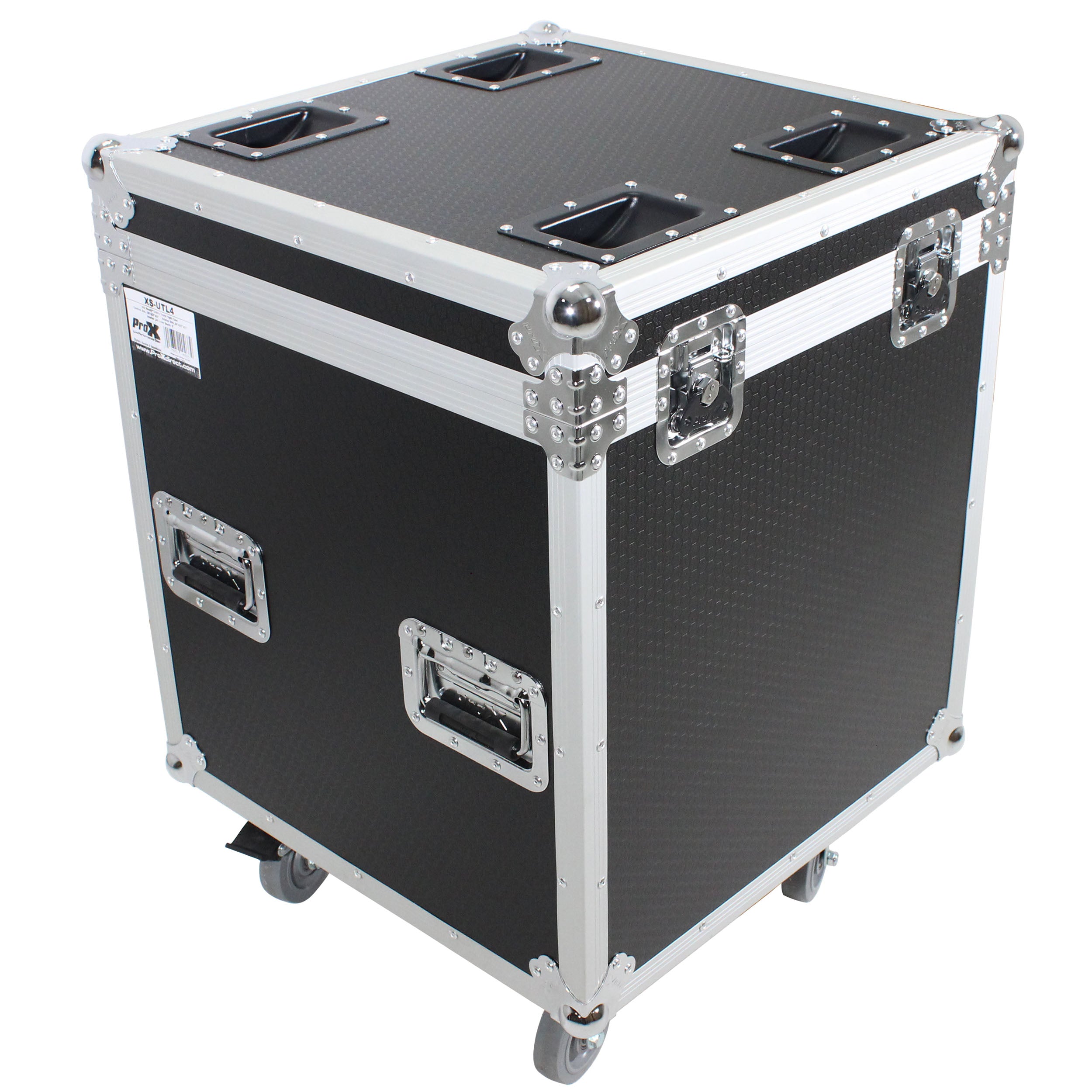 ProX ATA Utility Flight Travel Heavy-Duty Storage Road Case with 4" in casters – 22.5"x22.5"x25" Exterior