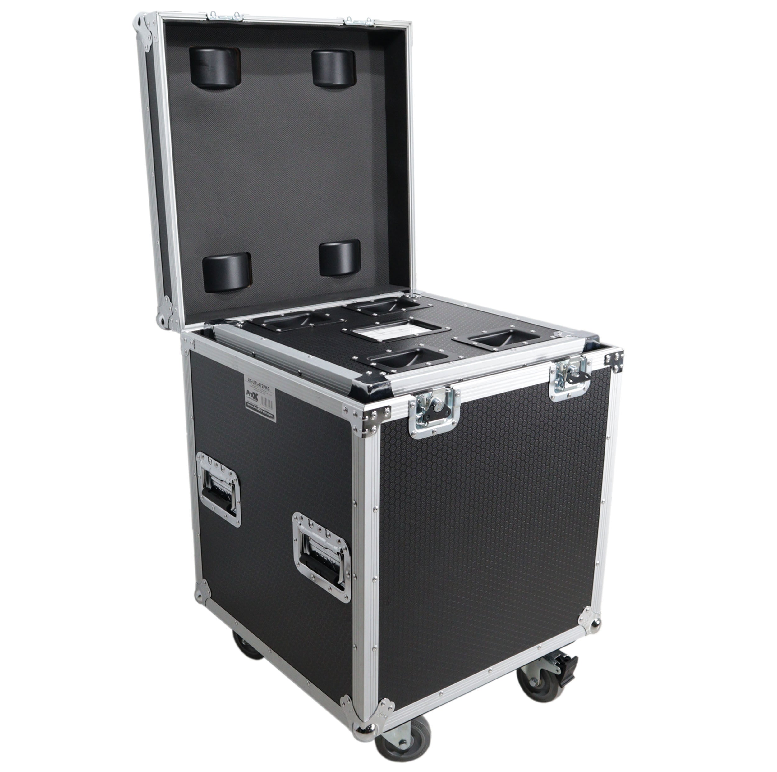 ProX Package of 2 Utility ATA Flight Travel Storage Road Case – Includes 1-Large 1-Medium with 4" Casters
