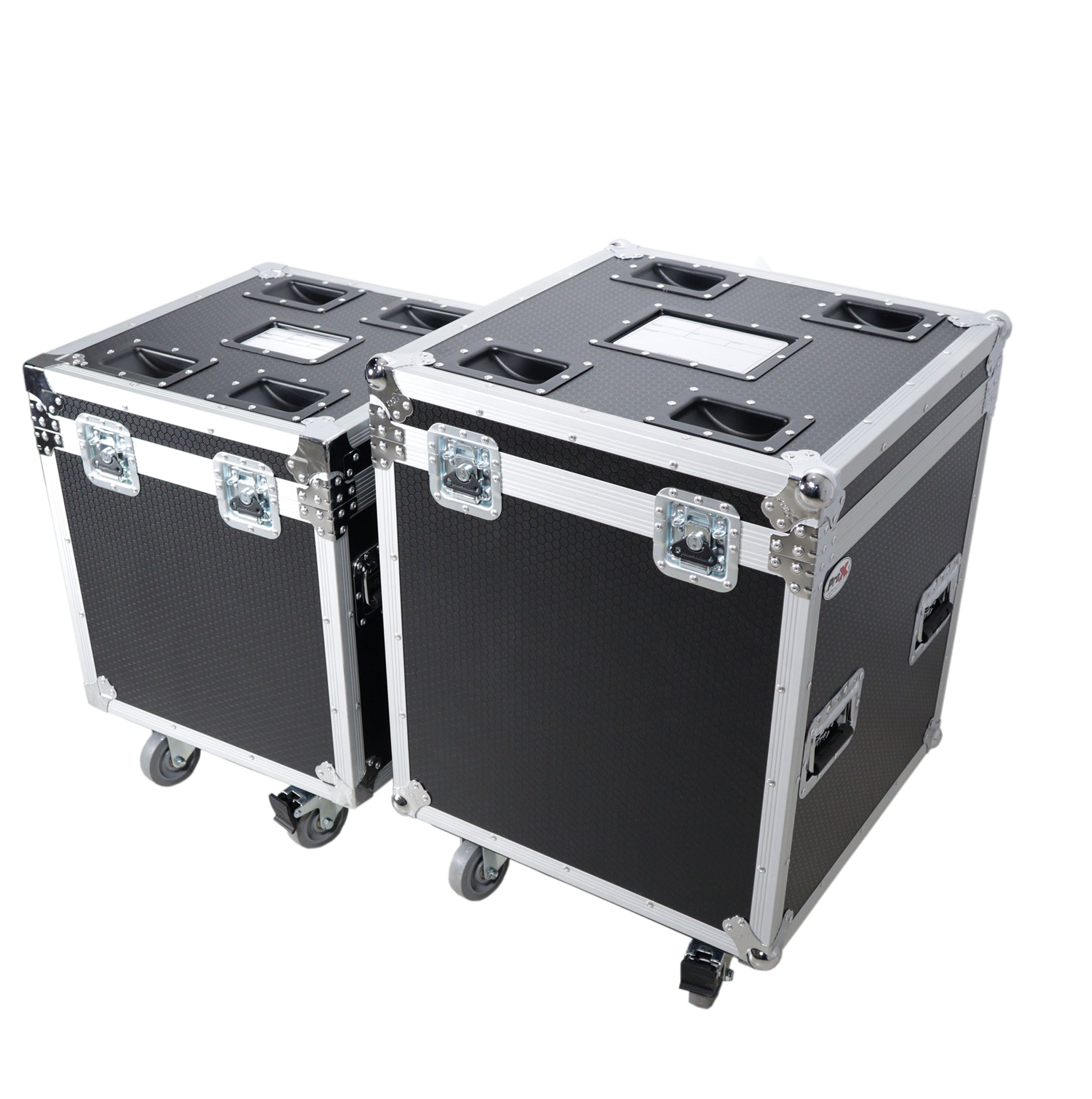 ProX Package of 2 Utility ATA Flight Travel Storage Road Case – Includes 1-Large 1-Medium with 4" Casters