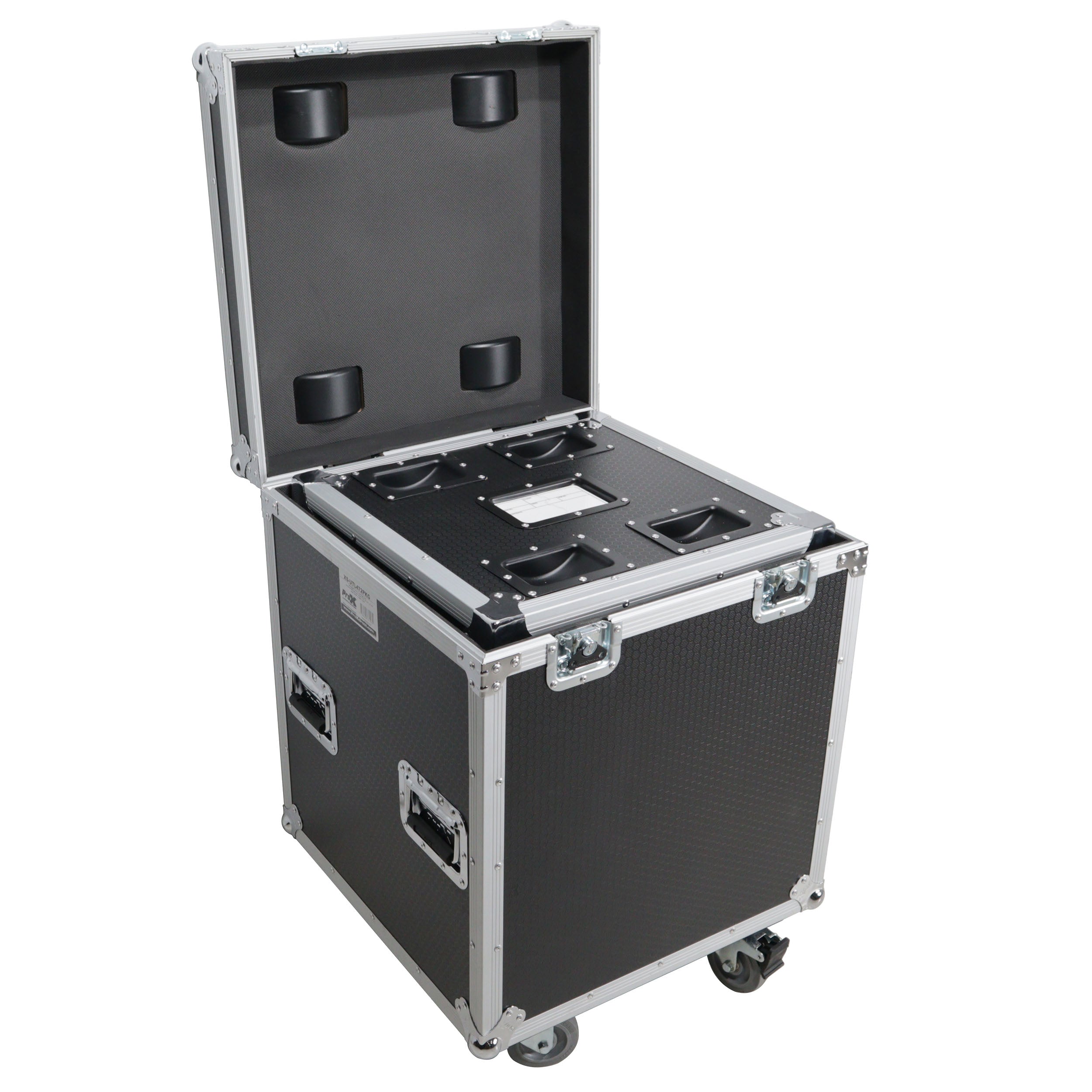 ProX Package of 2 Utility ATA Flight Travel Storage Road Case – Includes 1-Large 1-Medium with 4" Casters