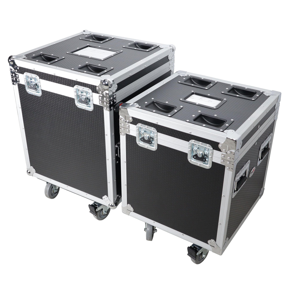 ProX Package of 2 Utility ATA Flight Travel Storage Road Case – Includes 1-Large 1-Medium with 4" Casters.