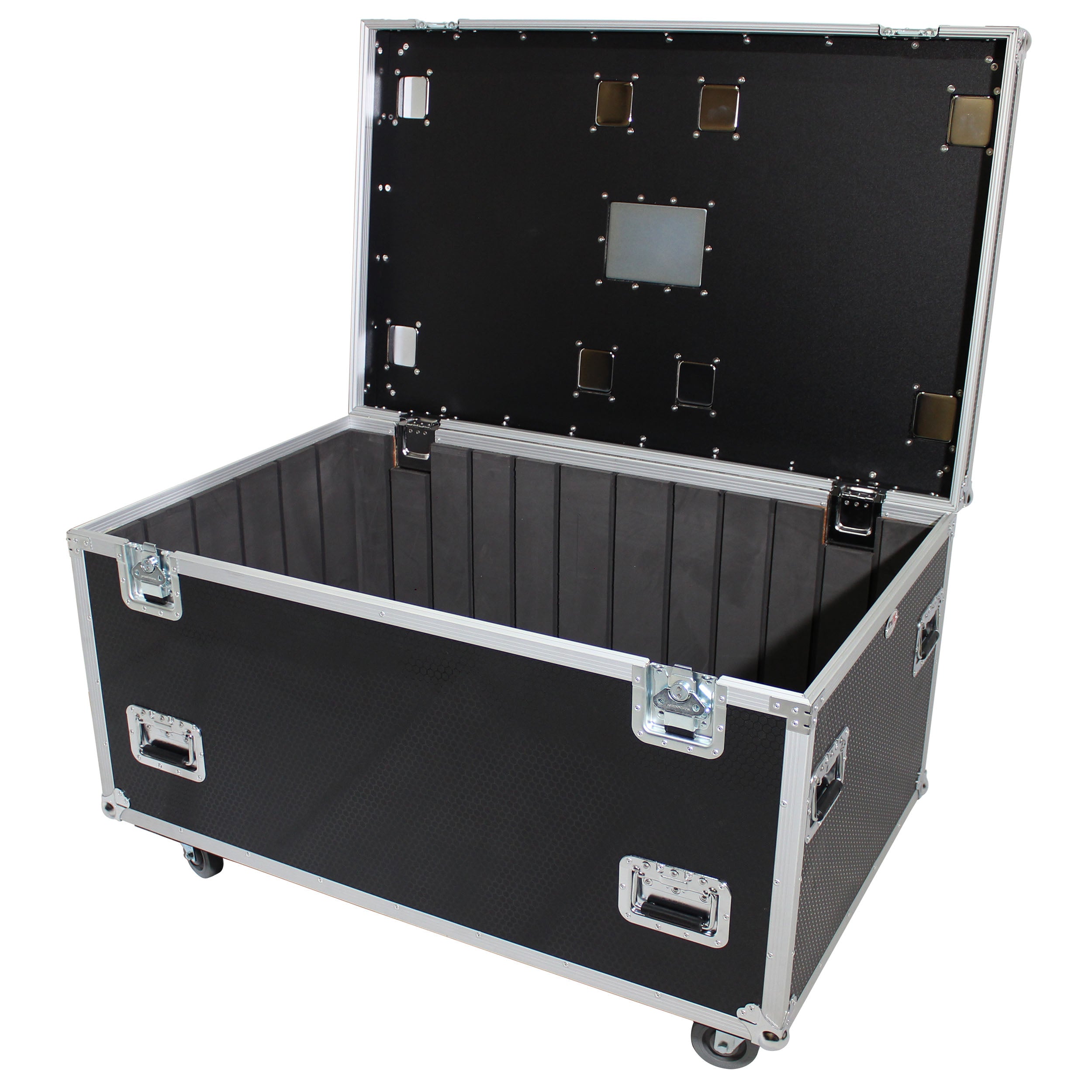 ProX TruckPax Utility ATA Flight Case Truck Storage Road Case with Dividers Tray and 4" in casters – 48"x30"x30" Ext