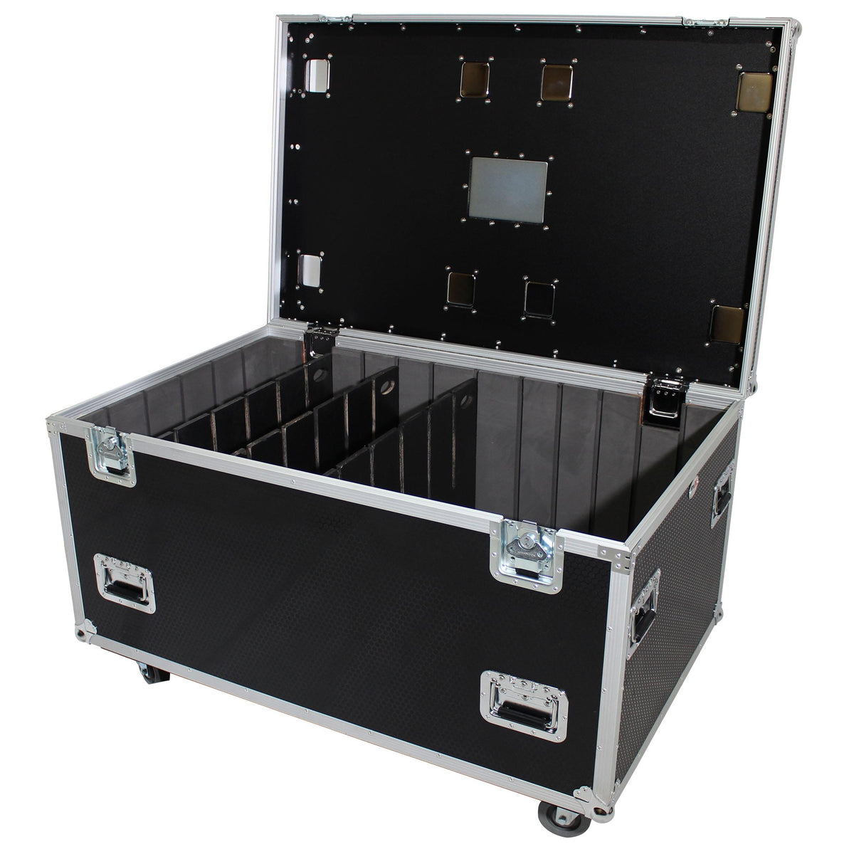 ProX TruckPax Utility ATA Flight Case Truck Storage Road Case with Dividers Tray and 4" in casters – 48"x30"x30" Ext.