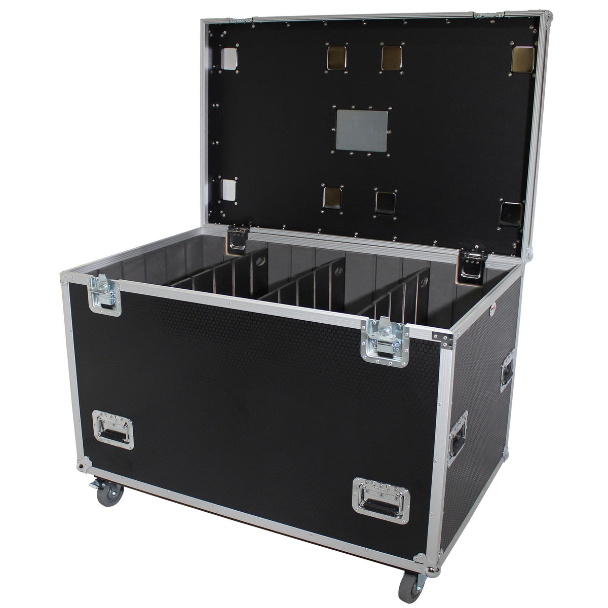 ProX TruckPax Utility ATA Flight Case Truck Storage Road Case with Dividers Tray and 4" in casters – 48"x30"x36" Ext.