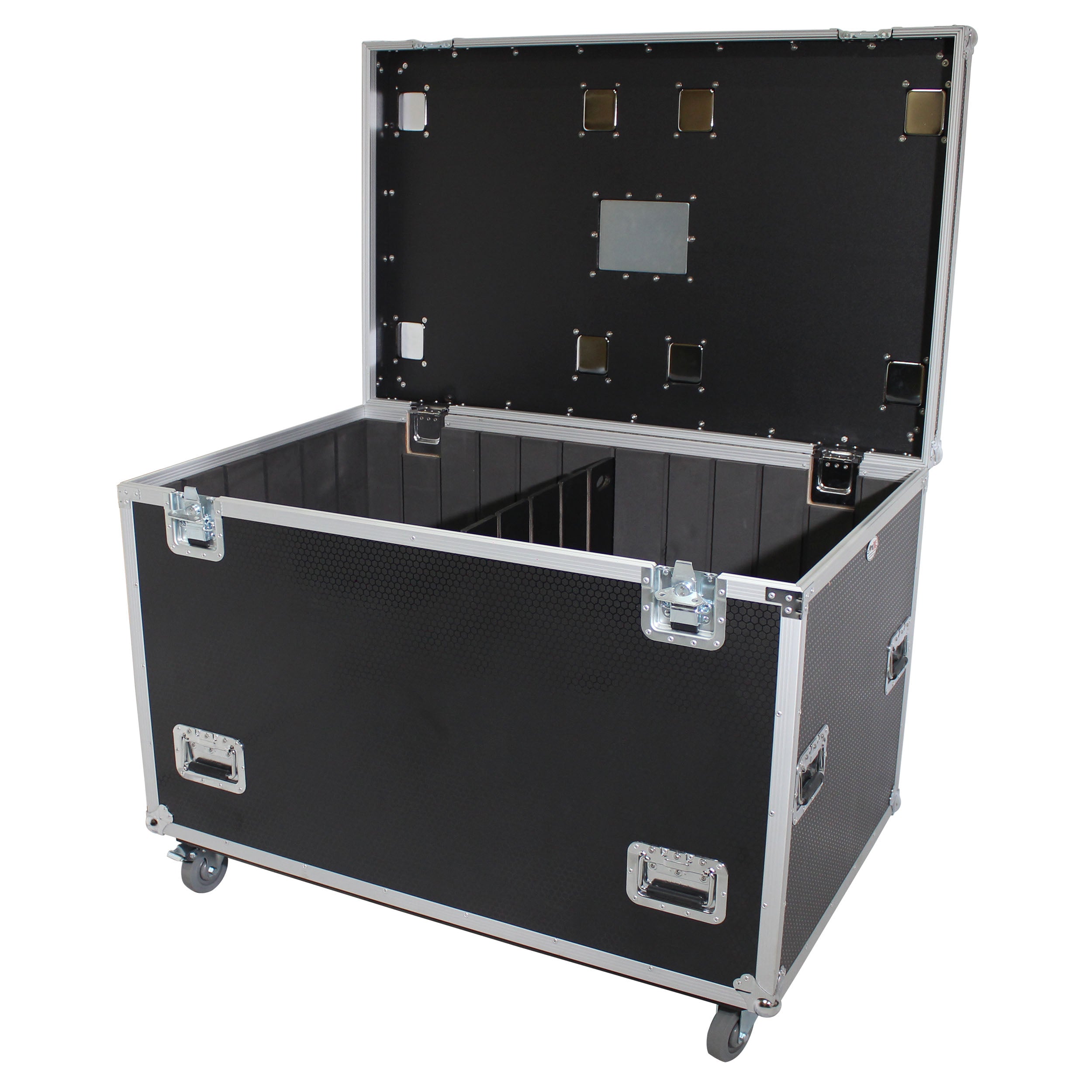 ProX TruckPax Utility ATA Flight Case Truck Storage Road Case with Dividers Tray and 4" in casters – 48"x30"x36" Ext