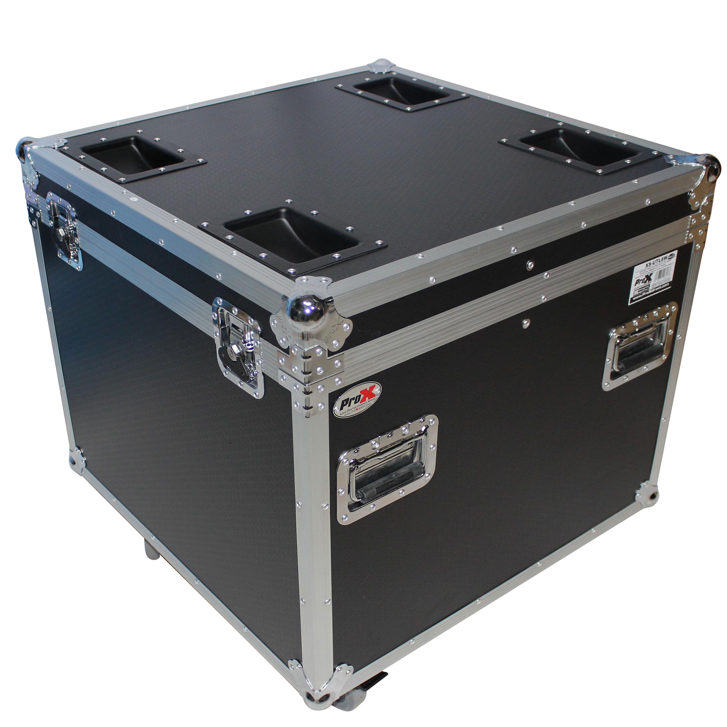 ProX ATA Utility Flight Travel Heavy-Duty Storage Road Case with 4" in casters – 29.5"x29.5"x29" Exterior