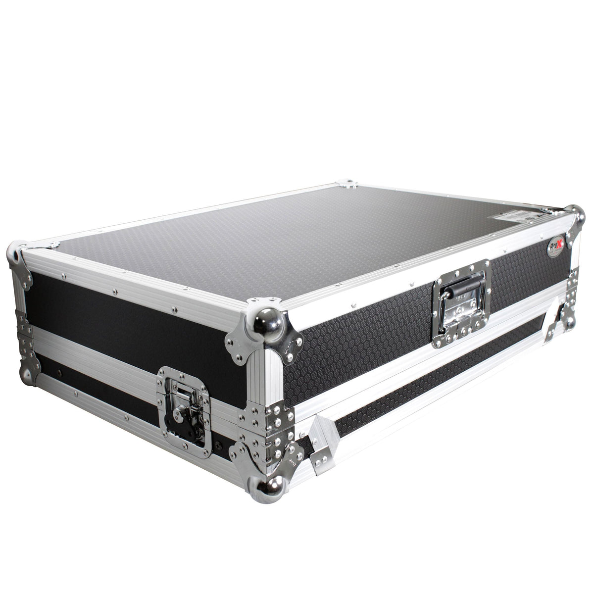 ProX Universal Flight Style Road Case for Large Sized DJ Controllers with Sliding Laptop Shelf.
