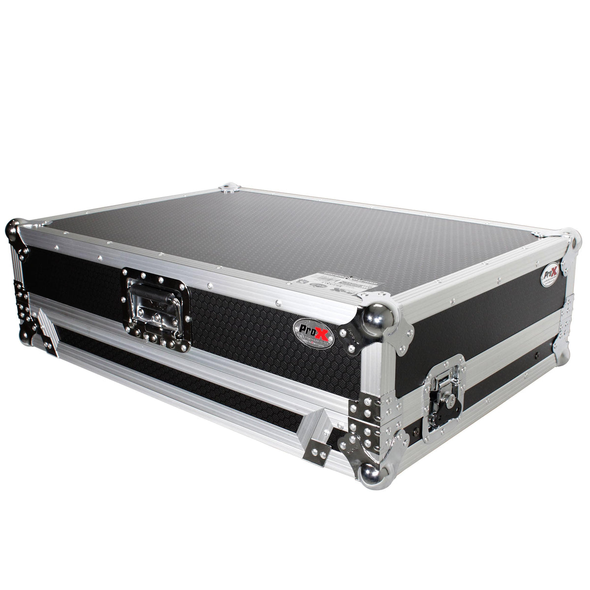 ProX Universal Flight Style Road Case for Large Sized DJ Controllers with Sliding Laptop Shelf.