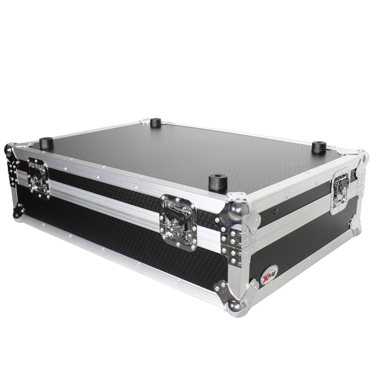 ProX Universal Flight Style Road Case for Large Sized DJ Controllers with Sliding Laptop Shelf.