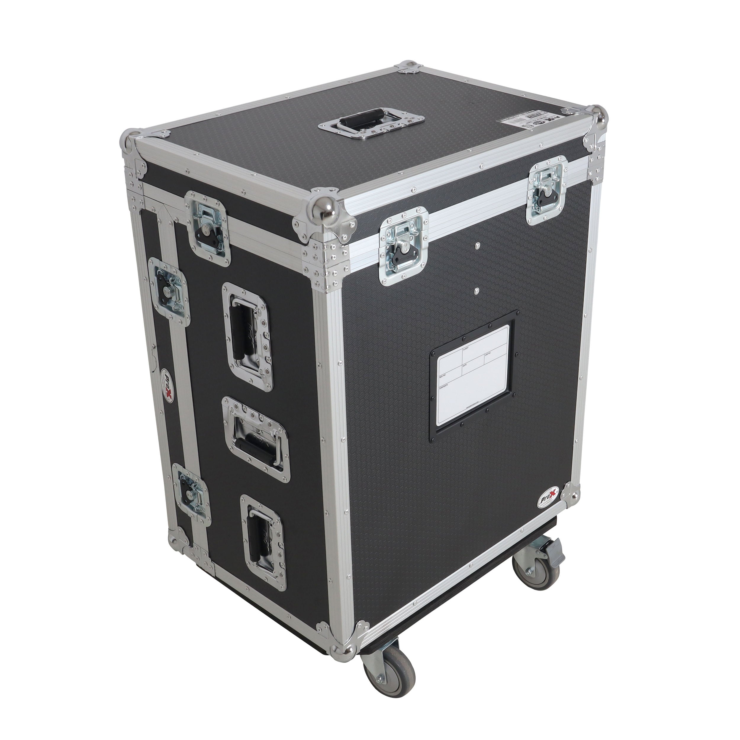ProX ATA Digital Audio Mixer Flight Case for Waves eMotion LV1 Classic Console with Doghouse compartment and 4x Caster wheels