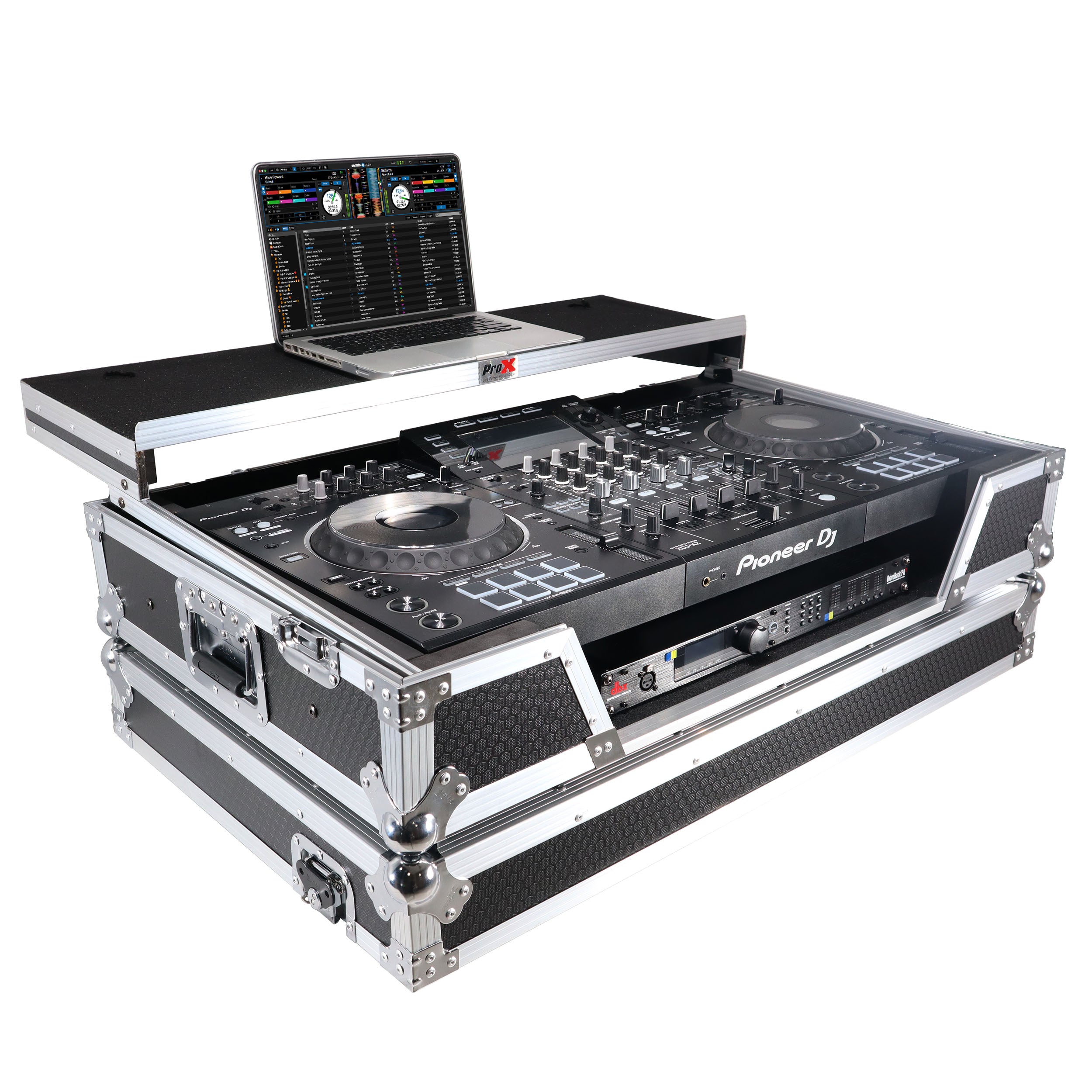 ProX ATA Flight Case For Pioneer XDJ-XZ DJ Controller with Laptop Shelf 1U Rack Space and Wheels