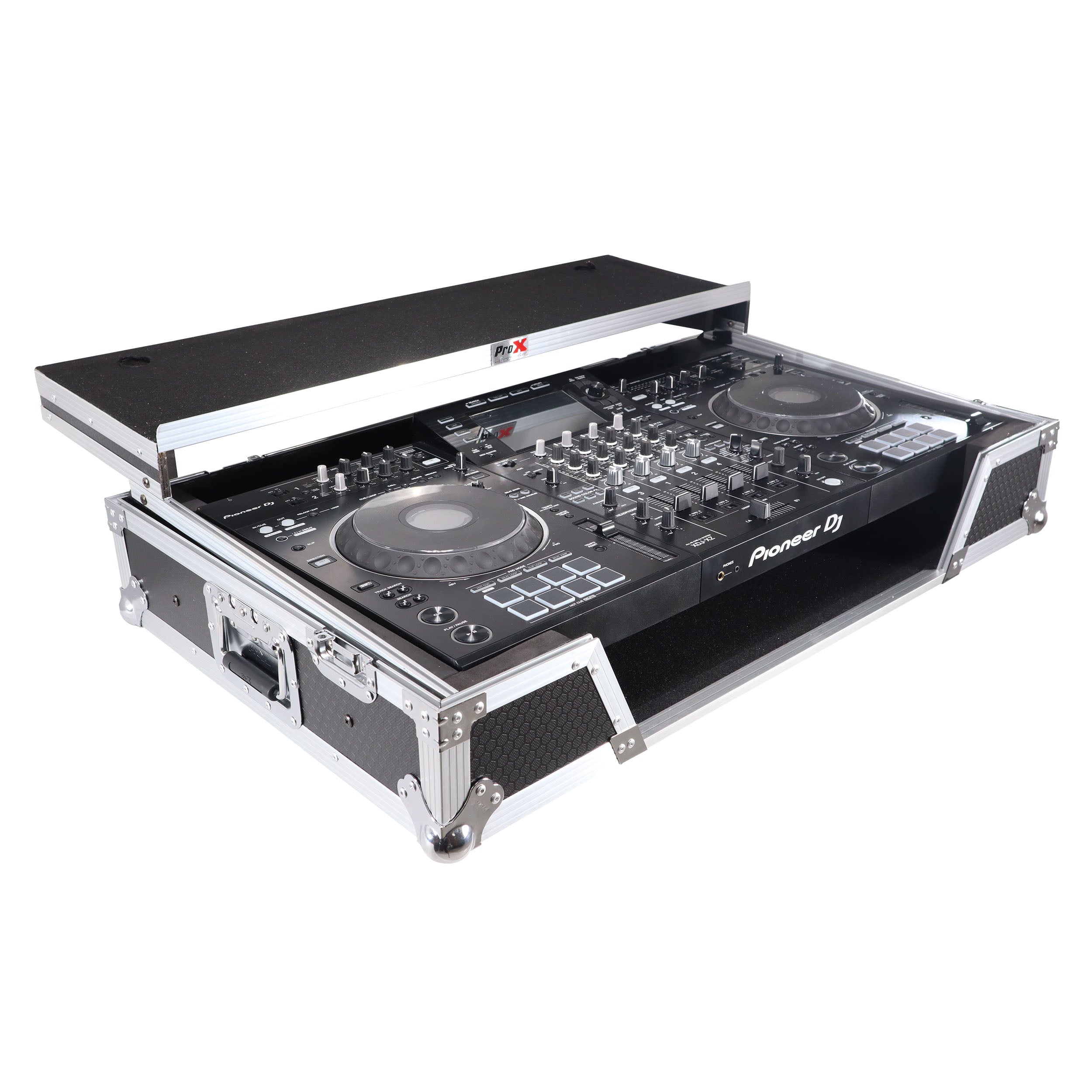 ProX ATA Flight Case For Pioneer XDJ-XZ DJ Controller with Laptop Shelf 1U Rack Space and Wheels