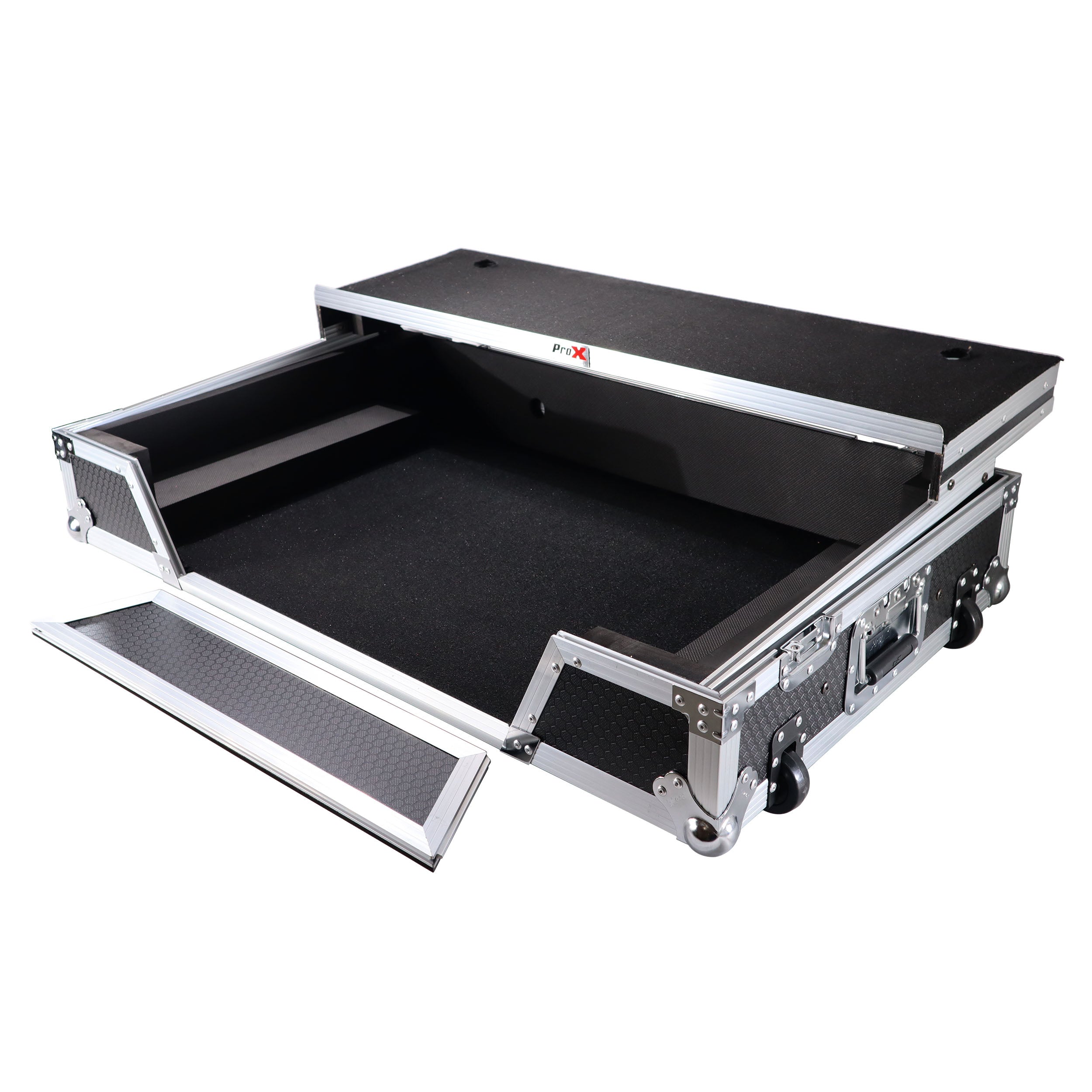 ProX ATA Flight Case For Pioneer XDJ-XZ DJ Controller with Laptop Shelf 1U Rack Space and Wheels