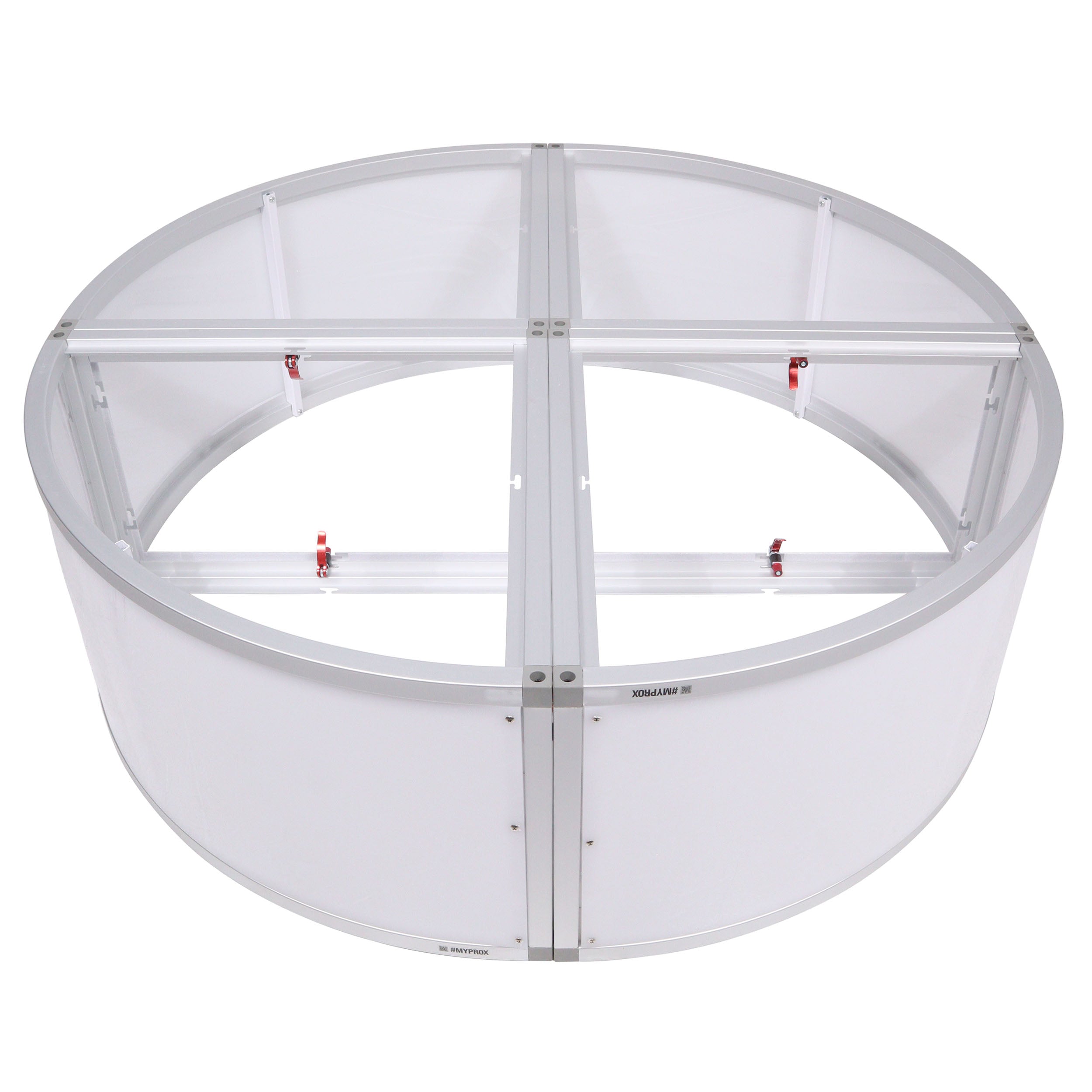 ProX Lumo Stage Acrylic Platform 2'x2'x16" Rounded Cube Section Riser for LED Lighting Dance Floor - Includes (3) Side Panels