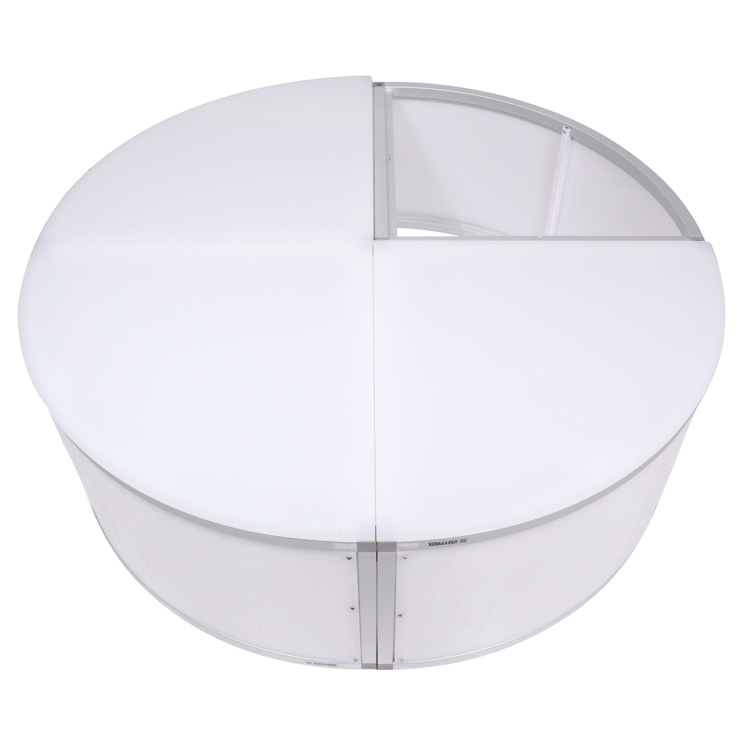 ProX Lumo Stage Acrylic Platform 2'x2'x16" Rounded Cube Section Riser for LED Lighting Dance Floor - Includes (3) Side Panels