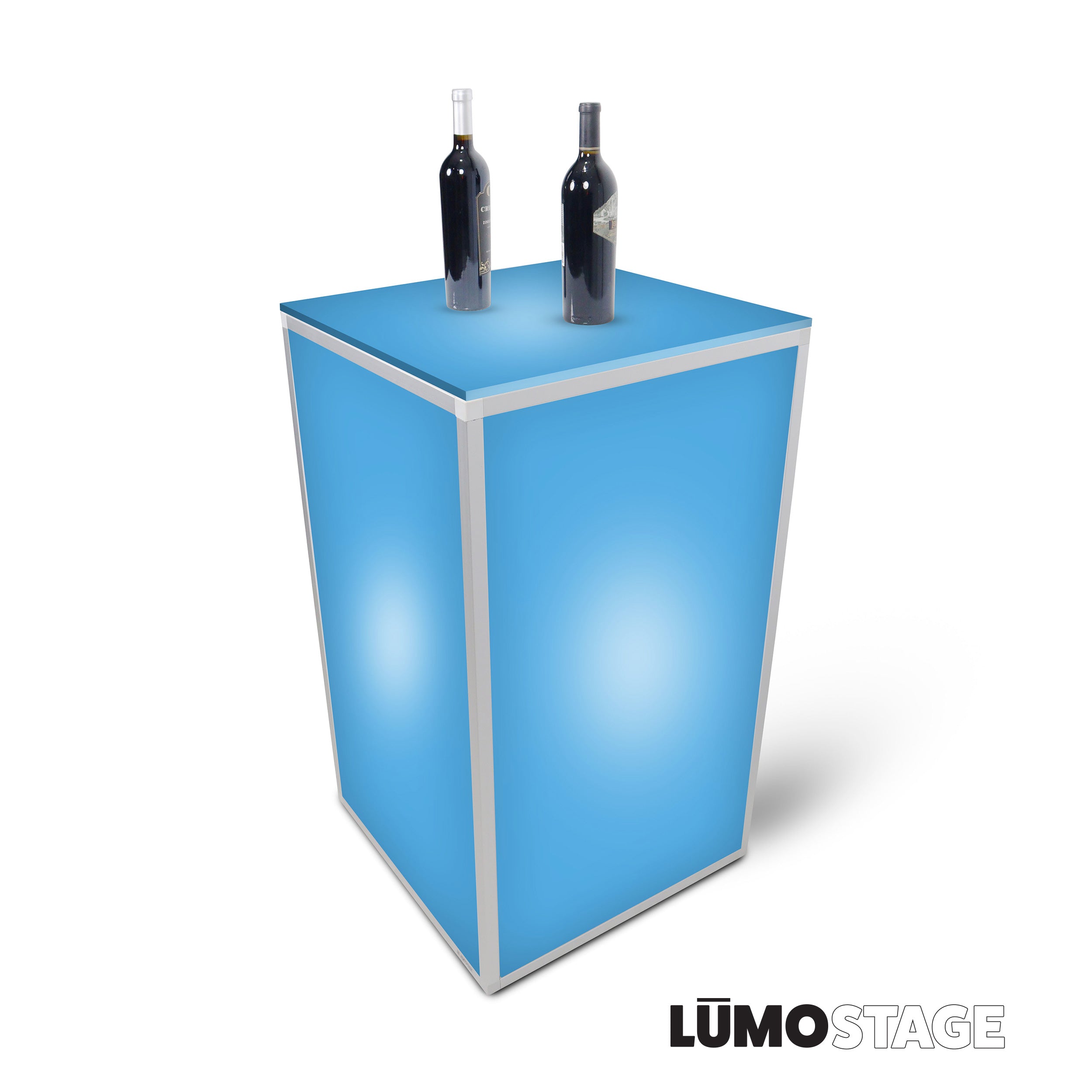 ProX Lumo Stage Acrylic Stage 2'x2'x42" Platform Cube Light Box Section for Disco Style Dance Floor