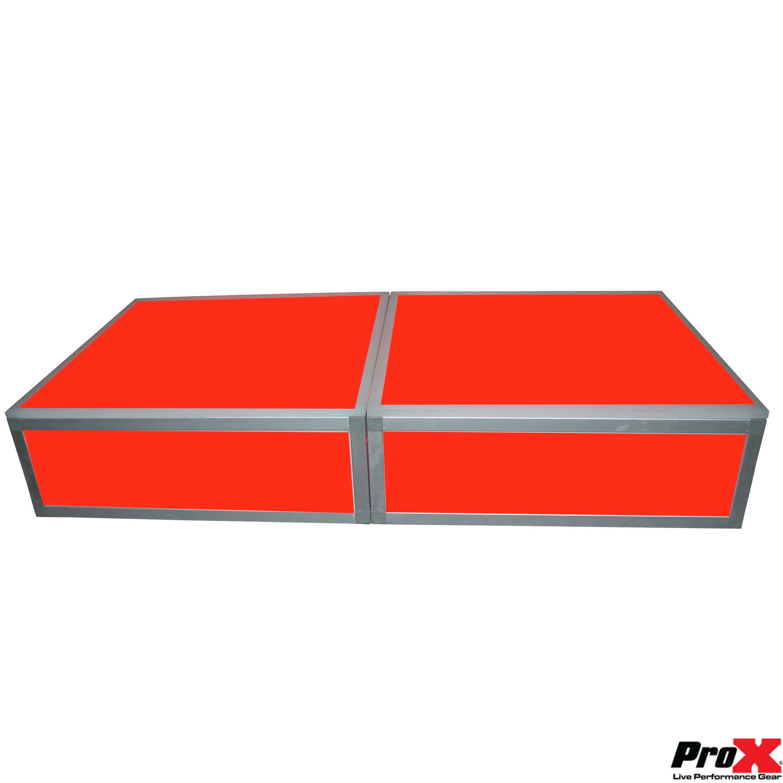 ProX Lumo Stage Acrylic Stage 2'x'2x8" Platform Cube Light Box Section for Disco Style Dance Floor - Includes 2 side Panels