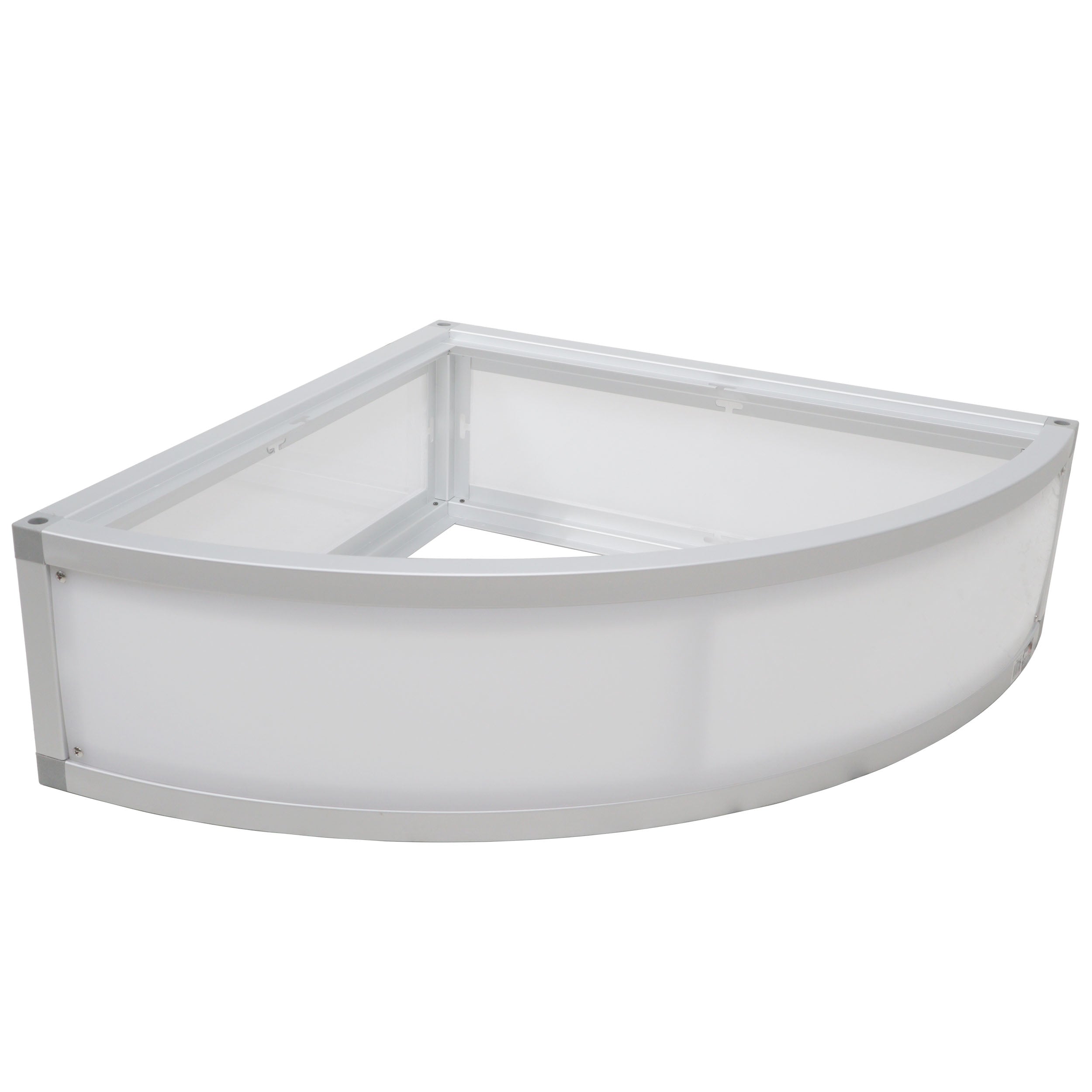 ProX Lumo Stage Acrylic Platform 2'x'2x8" Rounded Cube Section Riser for LED Lighting Dance Floor - Includes (3) Side Panels