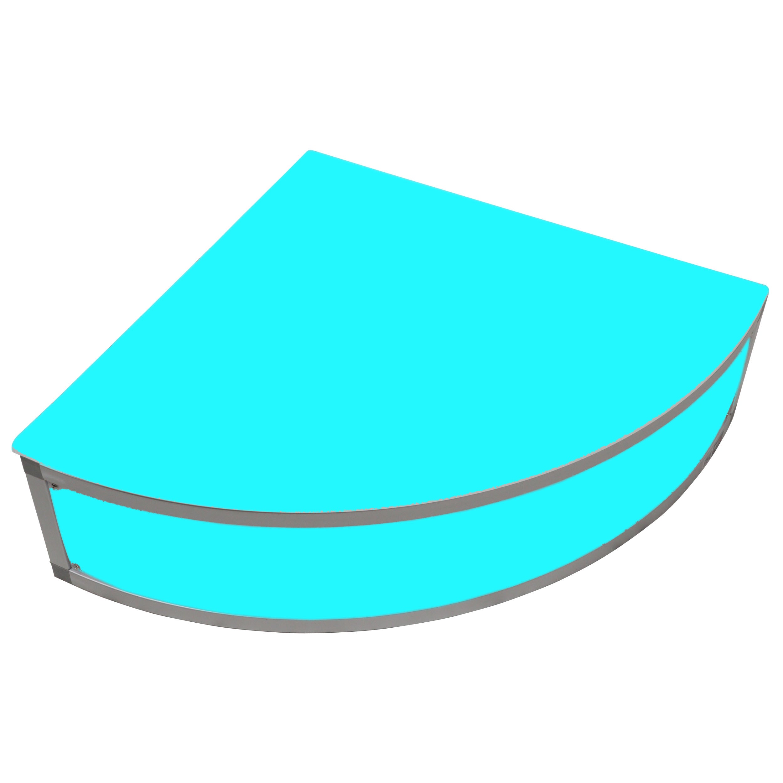 ProX Lumo Stage Acrylic Platform 2'x'2x8" Rounded Cube Section Riser for LED Lighting Dance Floor - Includes (3) Side Panels
