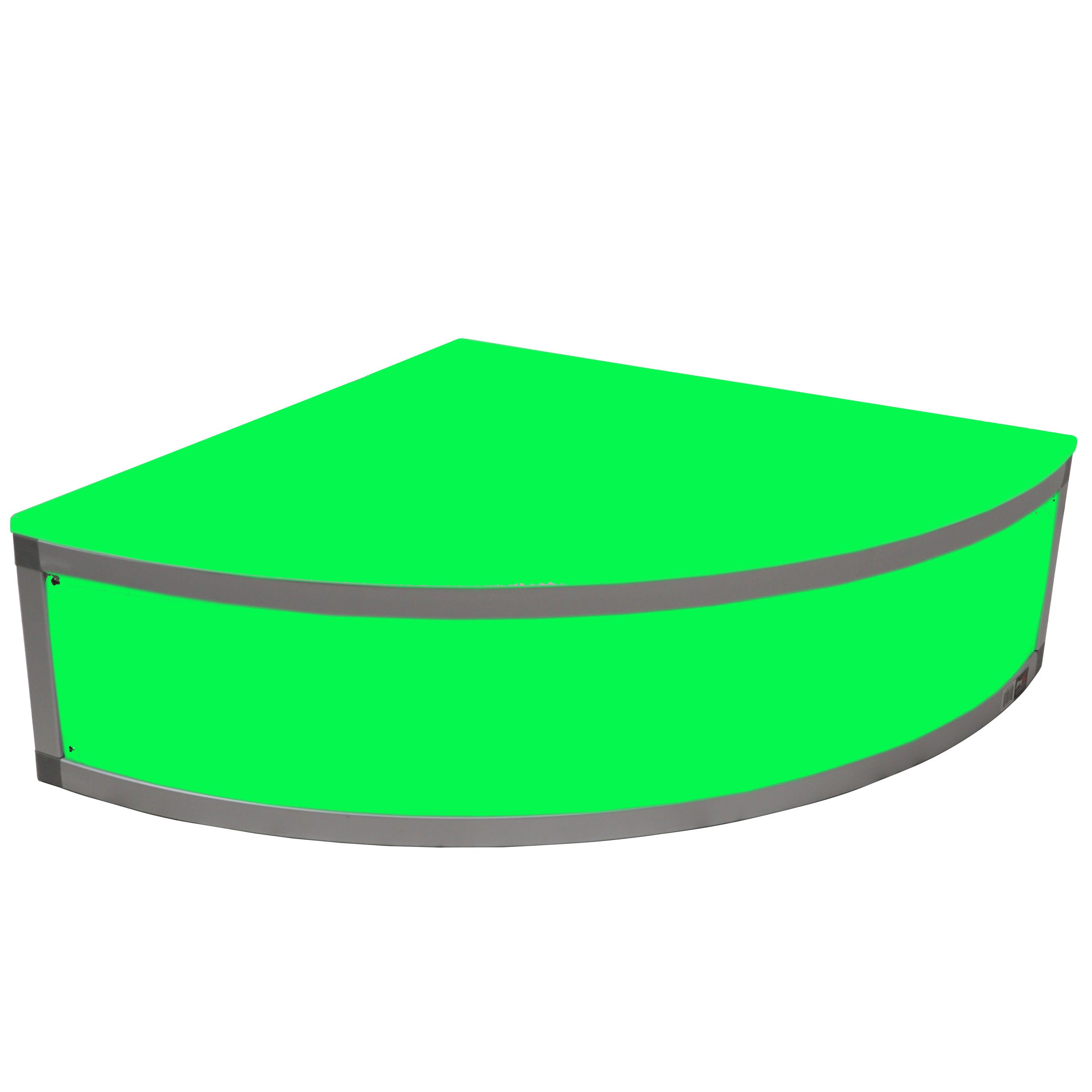 ProX Lumo Stage Acrylic Platform 2'x'2x8" Rounded Cube Section Riser for LED Lighting Dance Floor - Includes (3) Side Panels