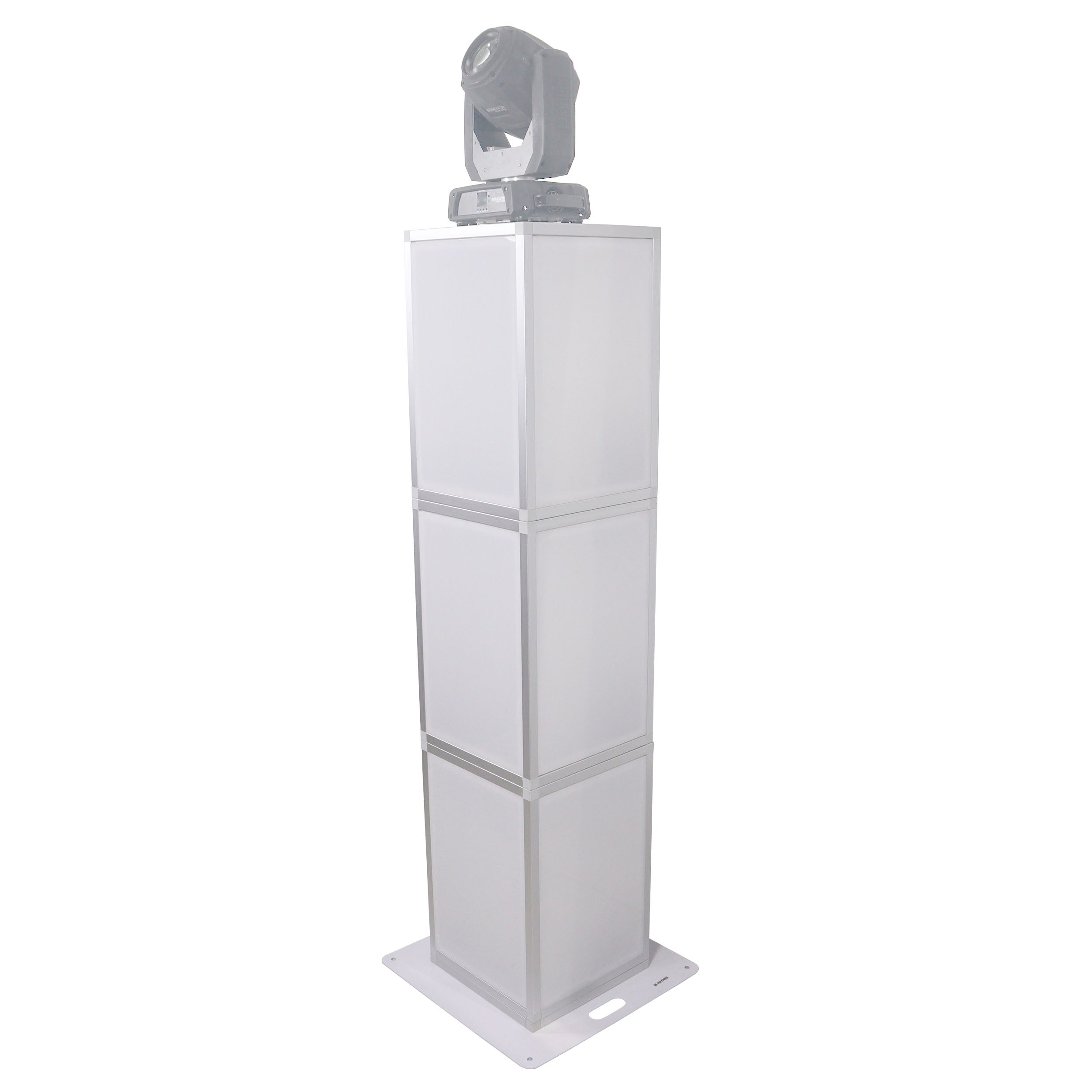 ProX Lumo Stage Acrylic Pillar 6' Column Cube Section Display Pedestal and Base for LED DJ Stage Lighting Dance Floor