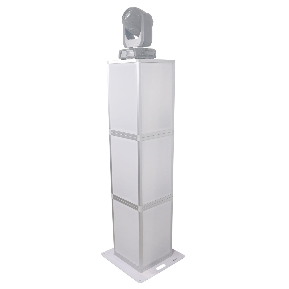 ProX Lumo Stage Acrylic Pillar 6' Column Cube Section Display Pedestal and Base for LED DJ Stage Lighting Dance Floor.