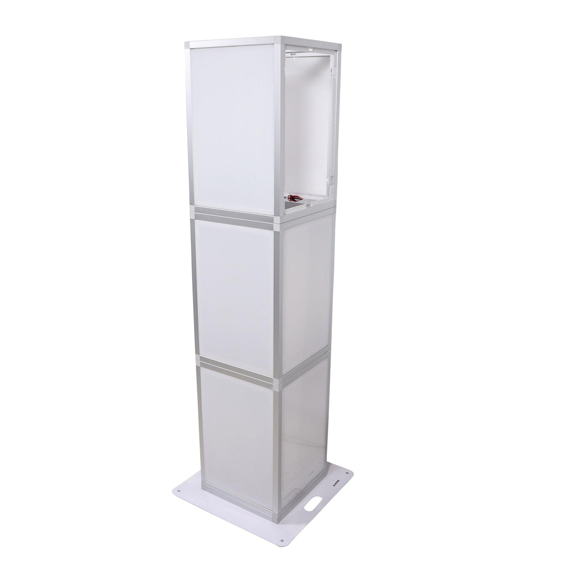 ProX Lumo Stage Acrylic Pillar 6' Column Cube Section Display Pedestal and Base for LED DJ Stage Lighting Dance Floor.