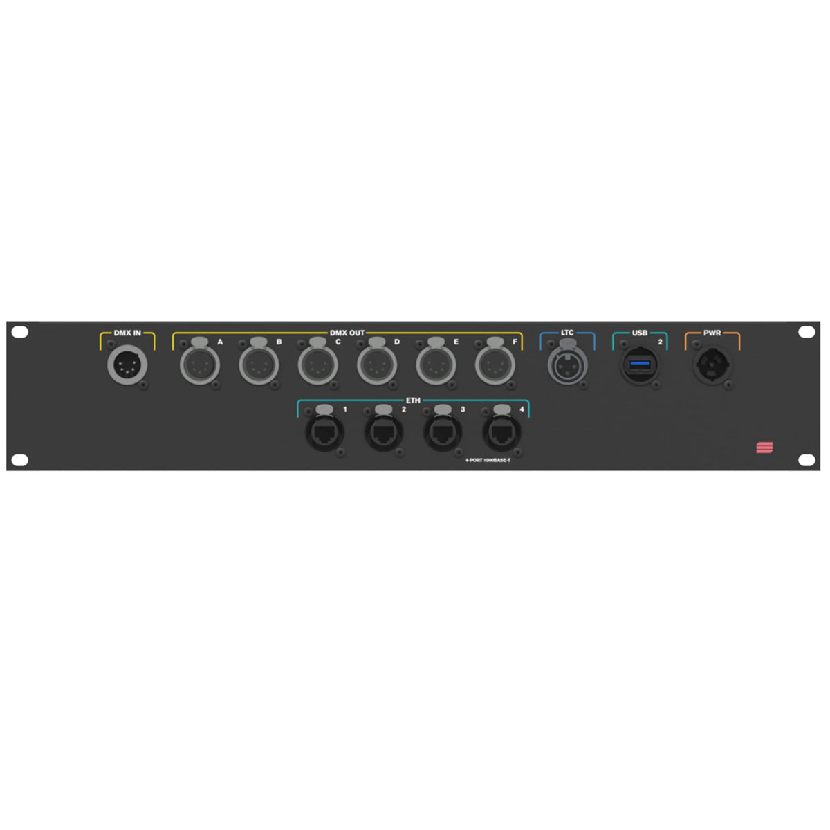 ProX Connection System Light 2U (PWR,LTC,DMX,ETH,USB) by Santosom.
