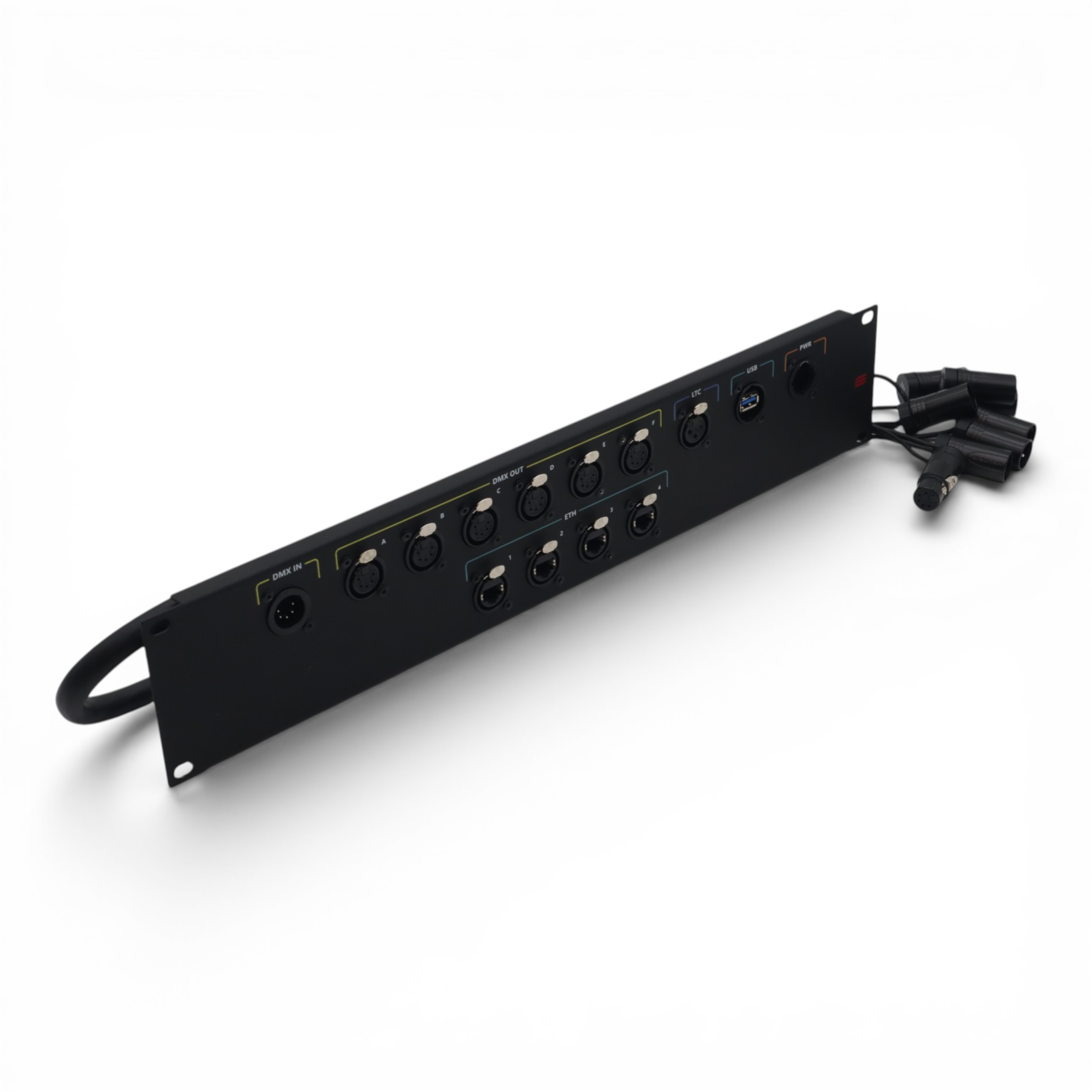 ProX Connection System Light 2U (PWR,LTC,DMX,ETH,USB) by Santosom