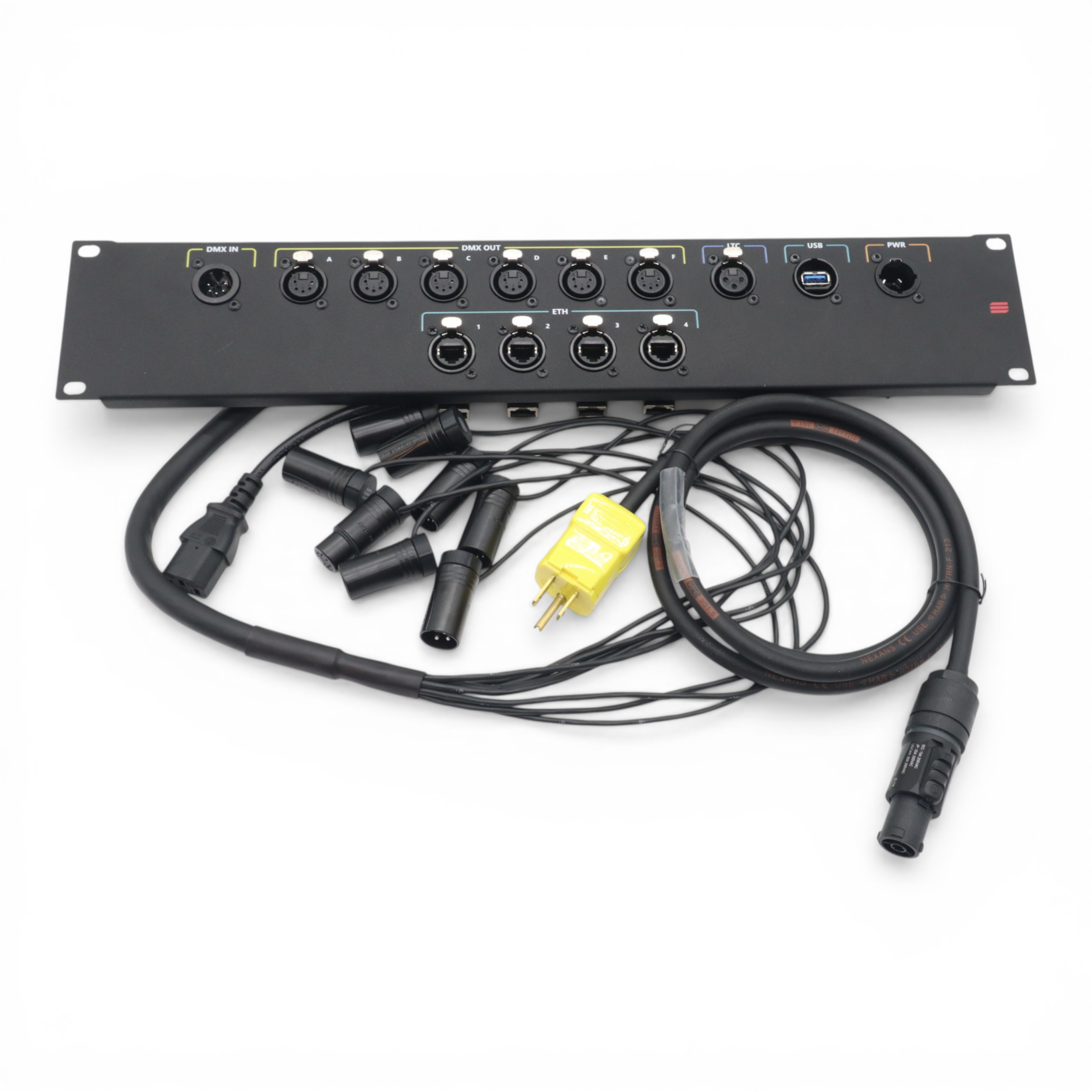 ProX Connection System Light 2U (PWR,LTC,DMX,ETH,USB) by Santosom