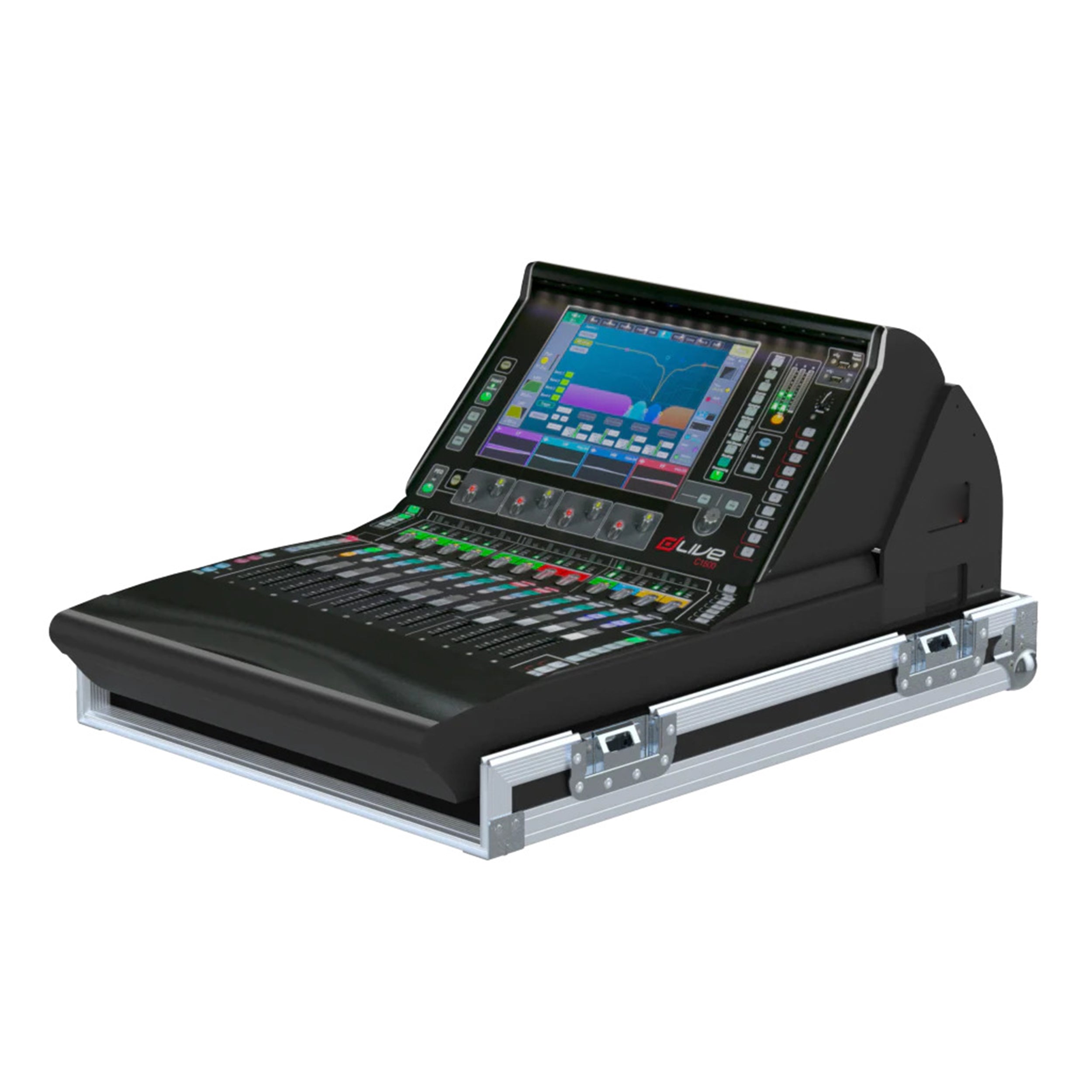ProX Flight Case for Allen & Heath dLive C1500 With Doghouse, Casters and Laptop Monitor Arm by Santosom