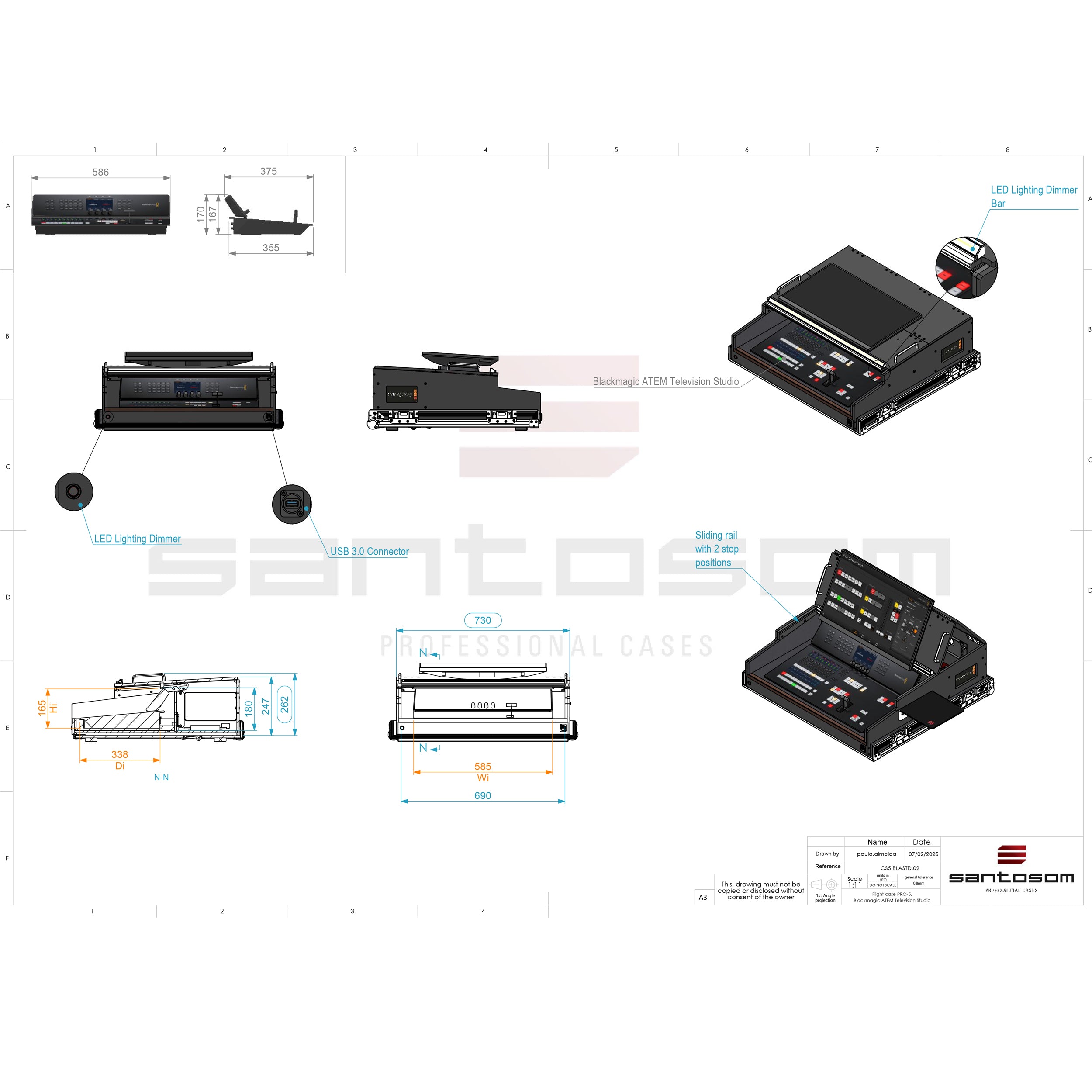 ProX Broadcast Flight case Blackmagic ATEM Television Studio by Santosom