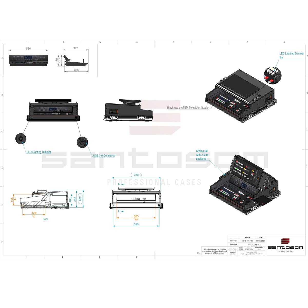 ProX Broadcast Flight case Blackmagic ATEM Television Studio by Santosom.