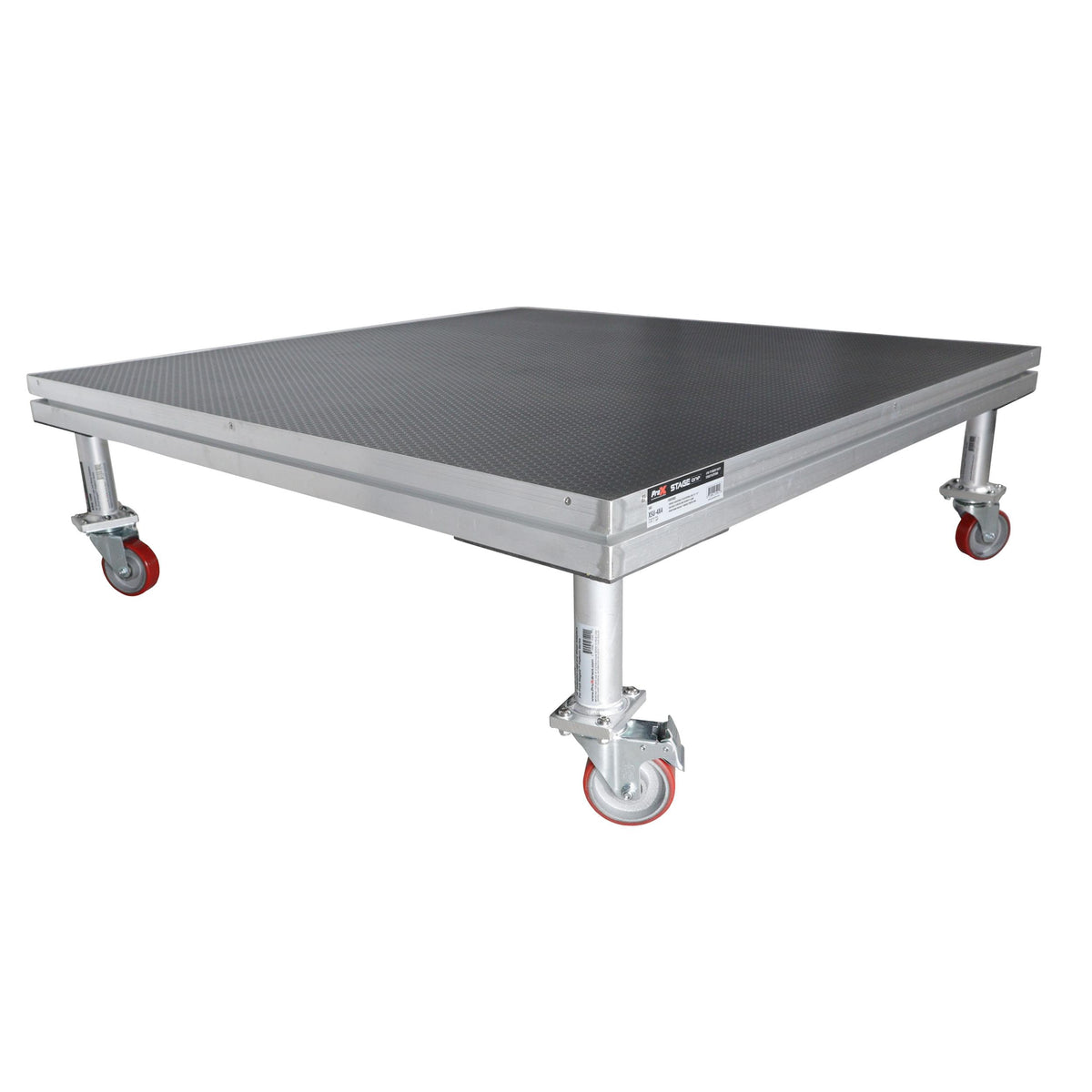 ProX StageQ™ Locking Staging 16" Height Stage Legs with 5" Rubber Steel Casters | Set of 4.