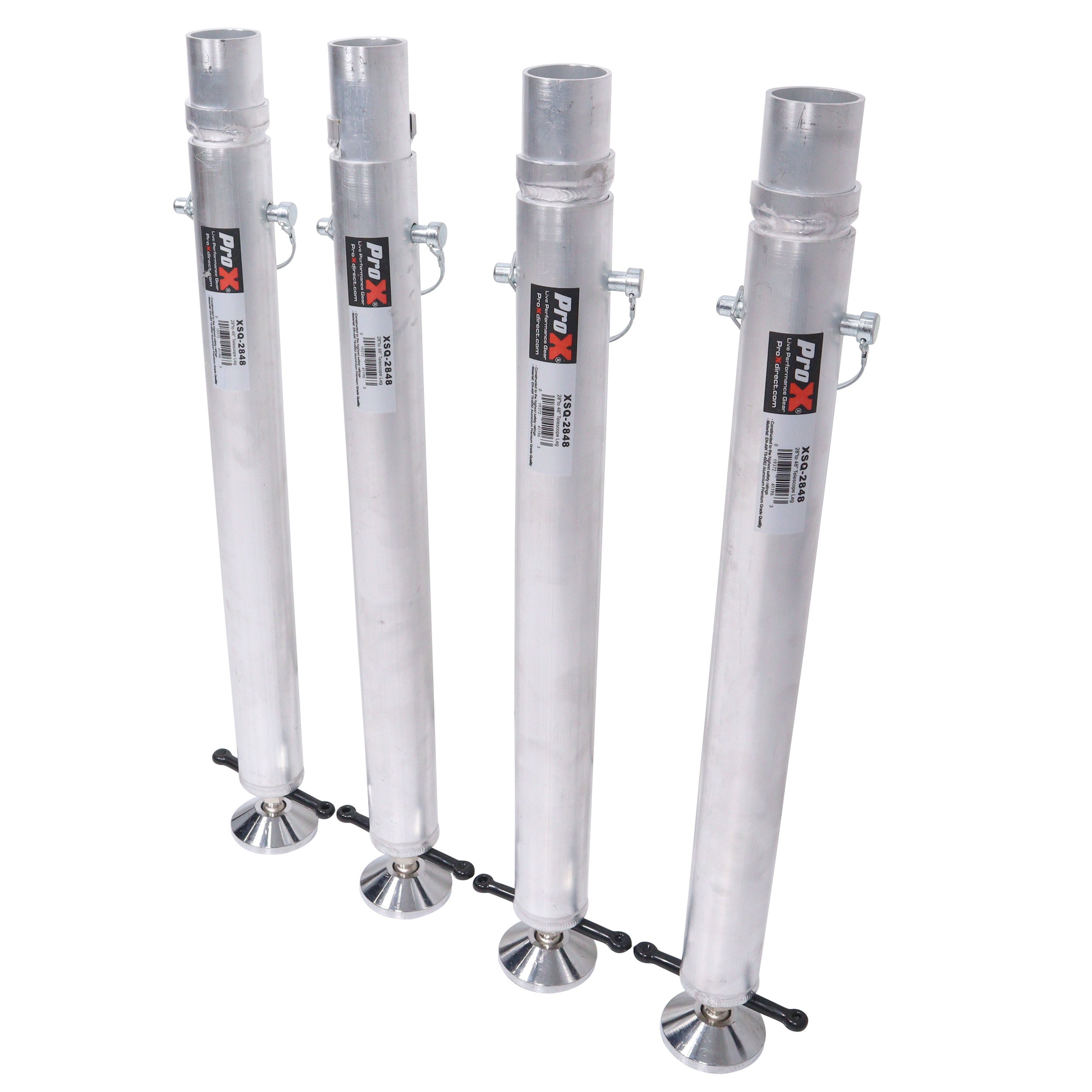 ProX Set of Four StageQ Platform Telescoping Legs 28 to 48 inch Height Adjustable Legs Only