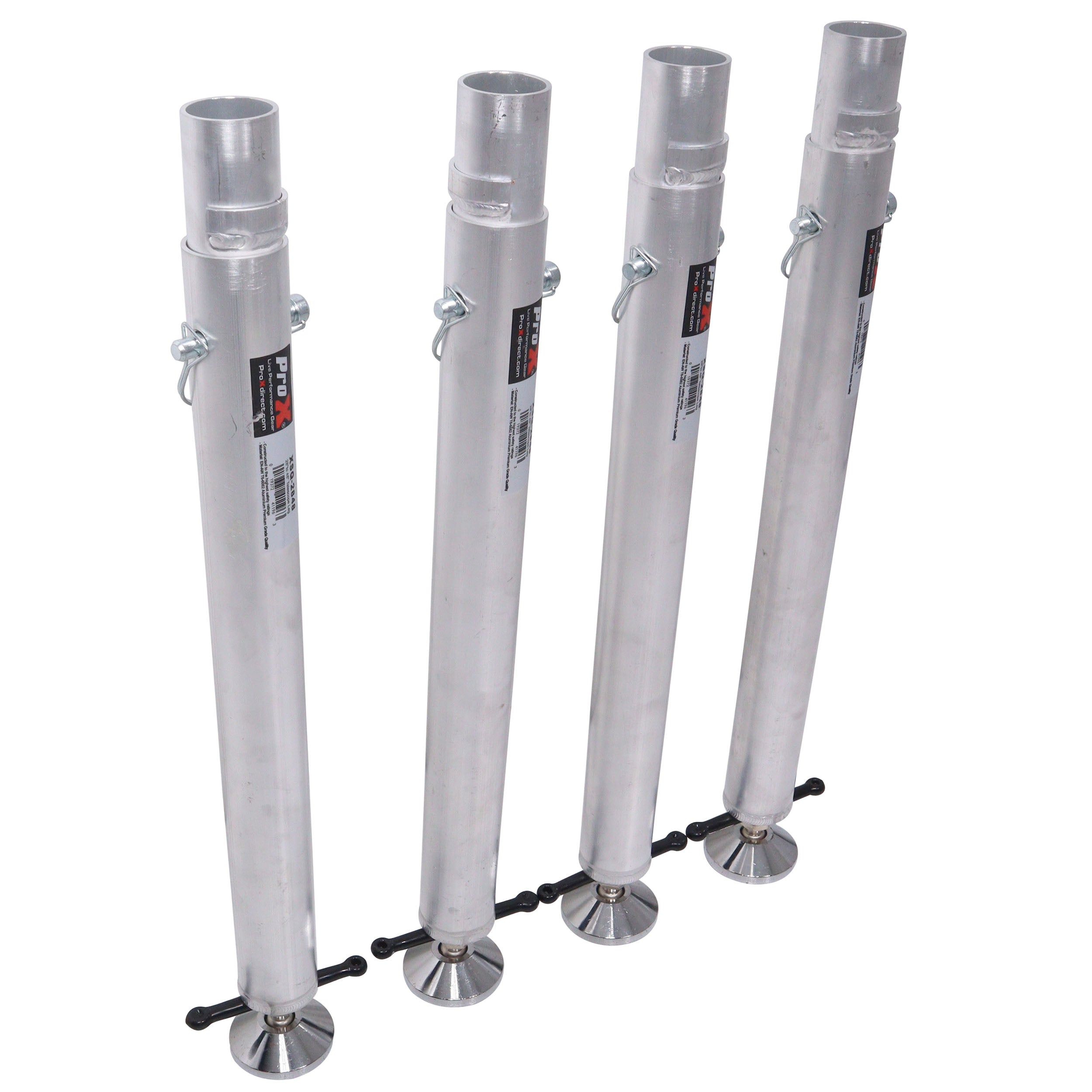 ProX Set of Four StageQ Platform Telescoping Legs 28 to 48 inch Height Adjustable Legs Only