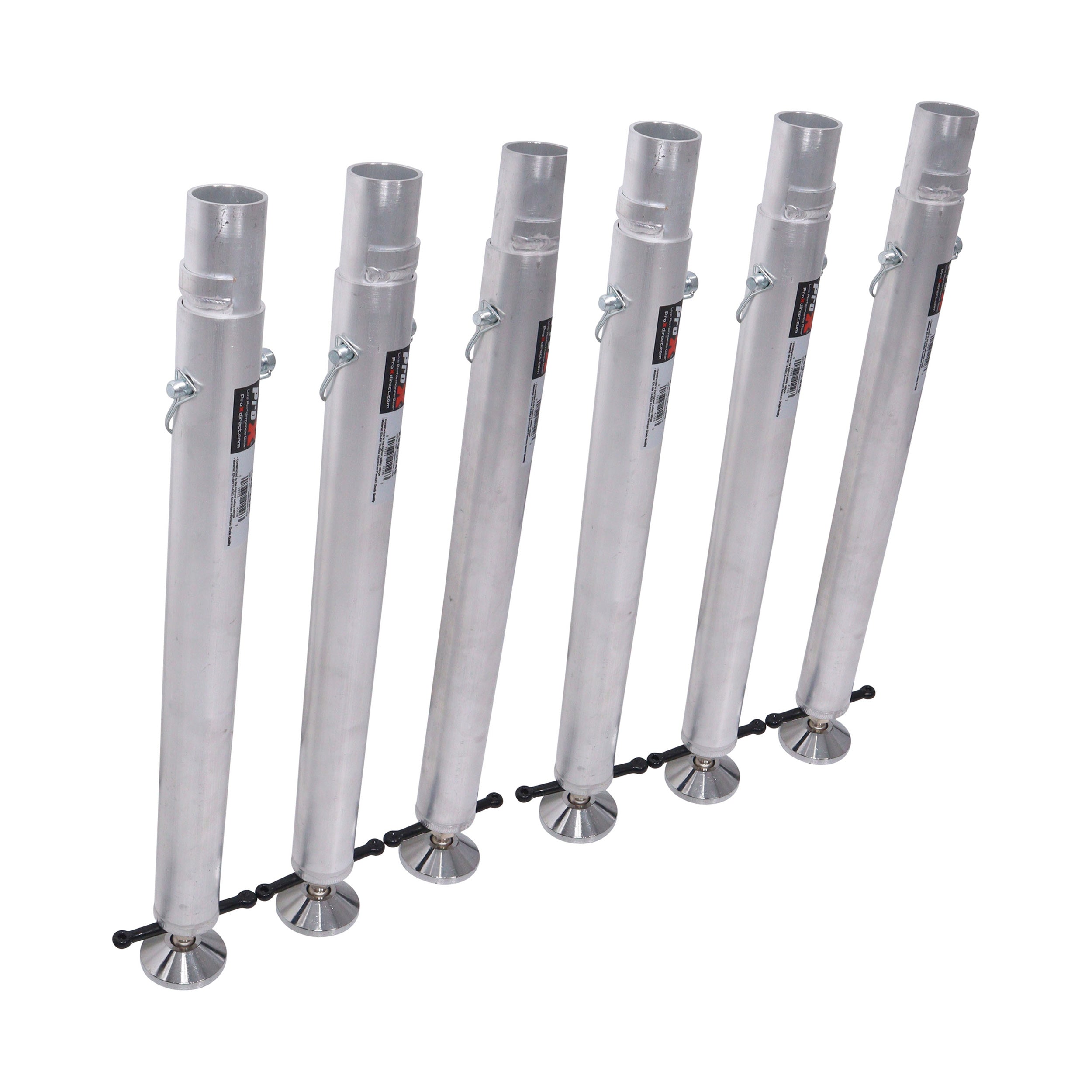 ProX Set of Six StageQ Platform Telescoping Legs 28 to 48 inch Height Adjustable Legs Only