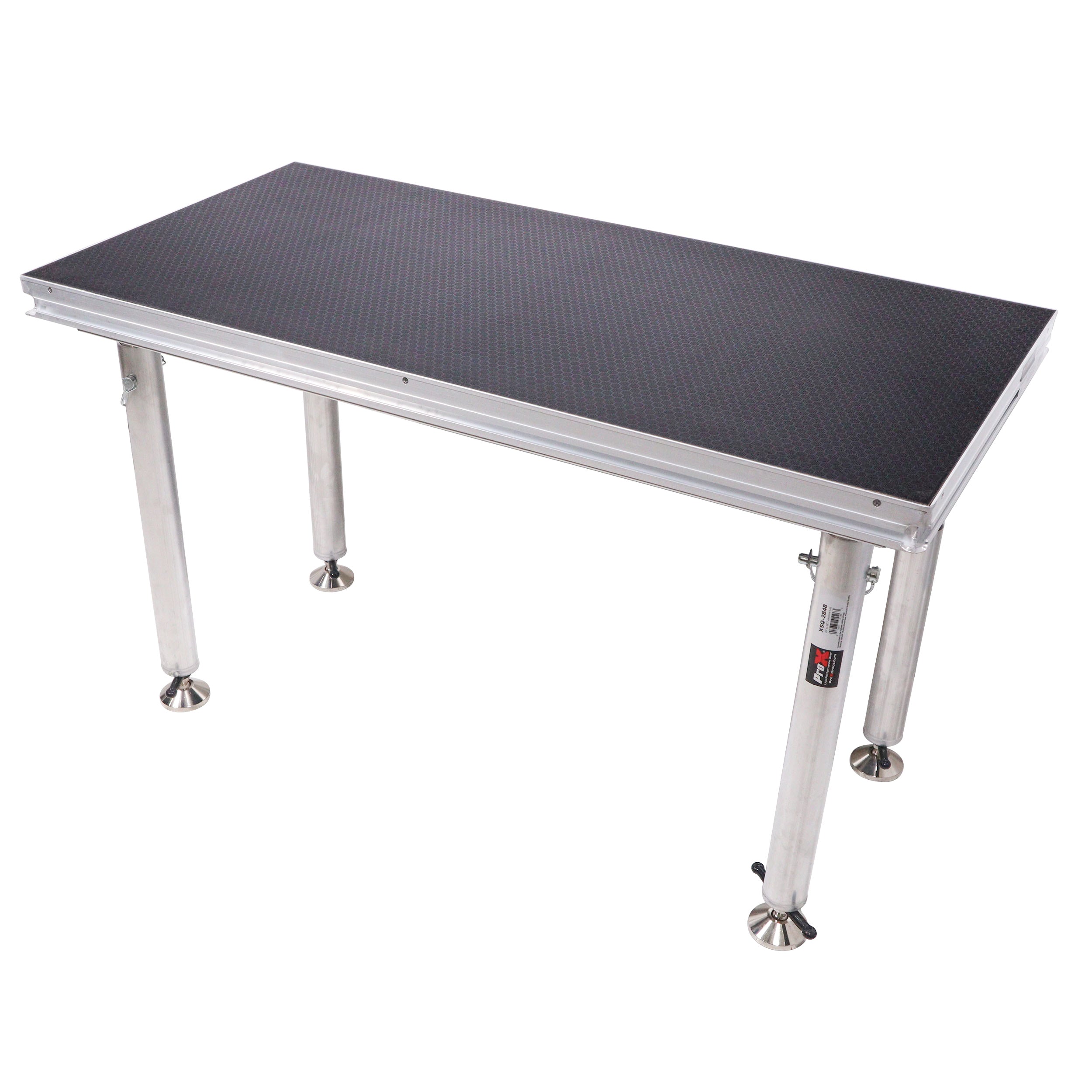 ProX StageQ 2 ft x 4 ft Stage Deck w/ 4 Adjustable 28–48 inch Legs