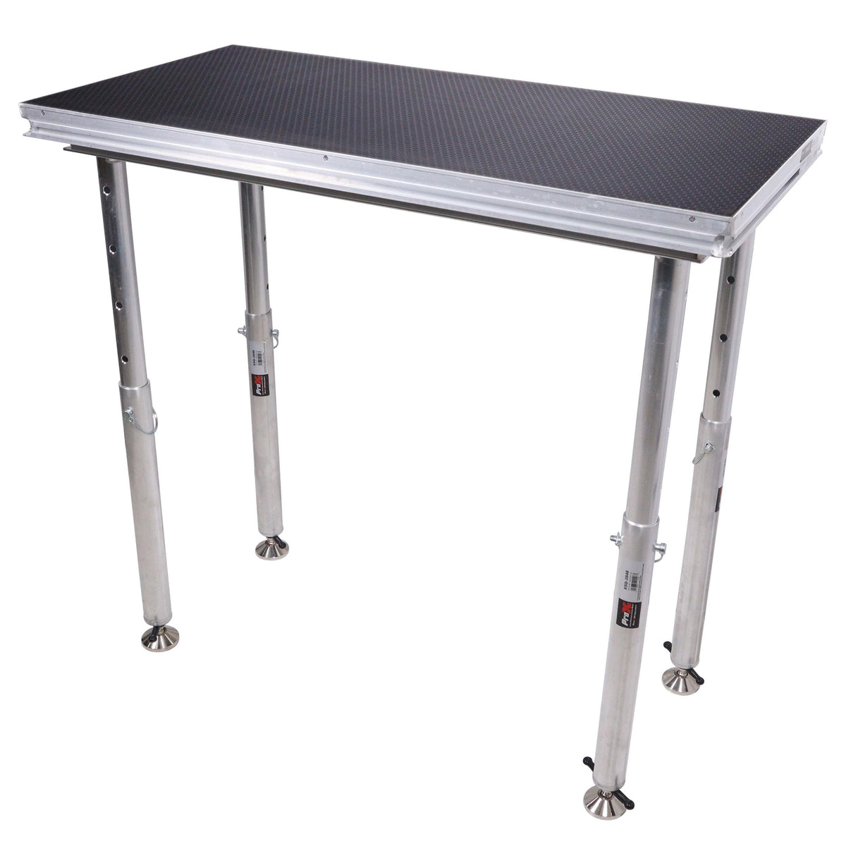 ProX StageQ 2 ft x 4 ft Stage Deck w/ 4 Adjustable 28–48 inch Legs.